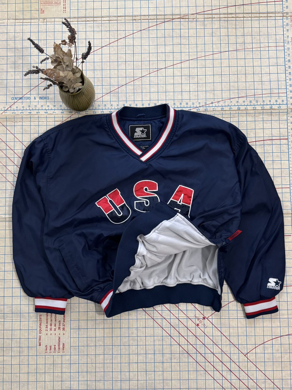 Starter Vintage Starter USA Basketball Pull Over Jacket Size Large Size US L / EU 52-54 / 3 - 5 Thumbnail