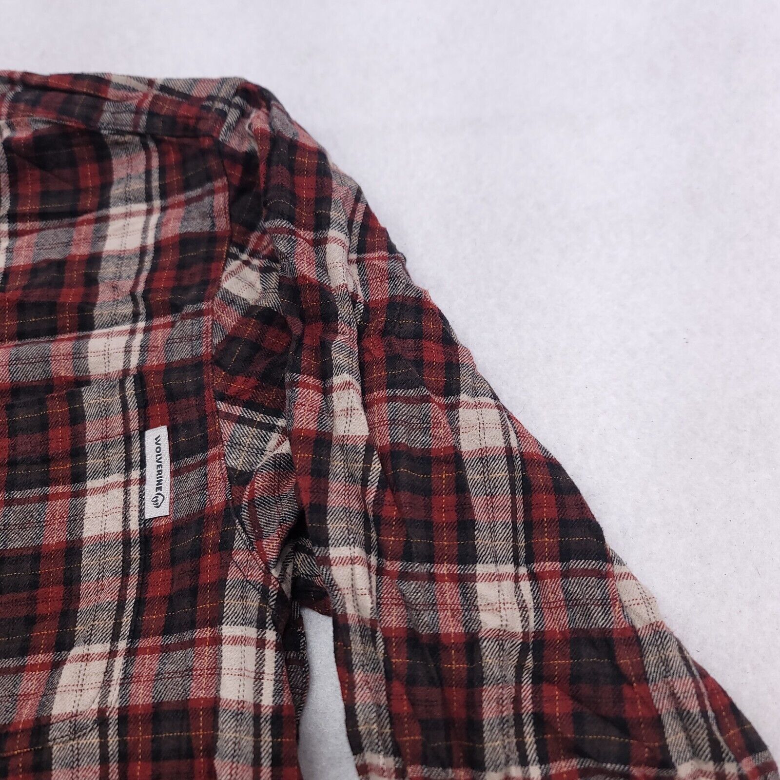 Wolverine Wolverine Tartan Flannel Shirt Mens Size Medium M Red Gray Size US M / EU 48-50 / 2 - 5 Thumbnail