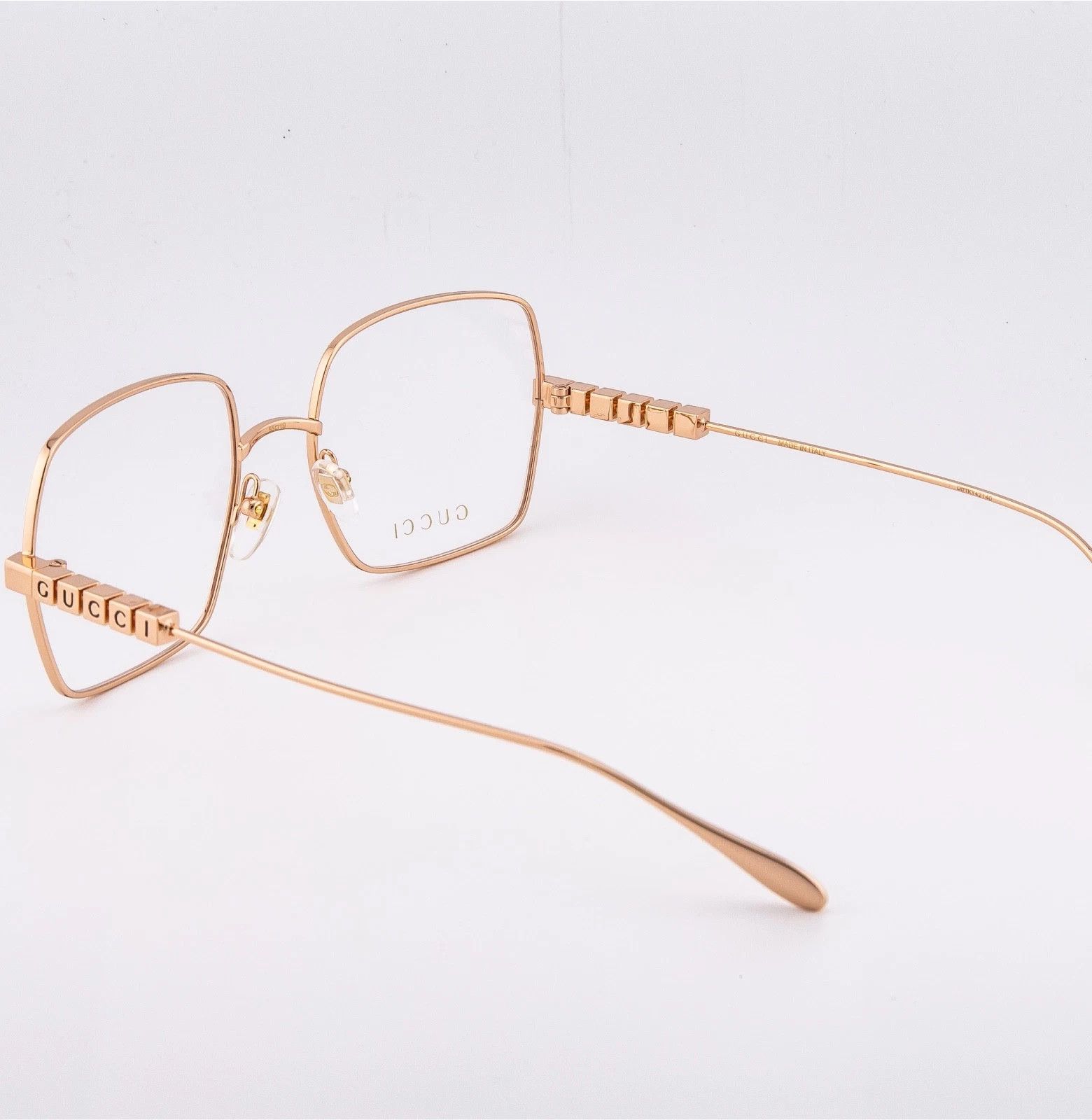 Gucci GUCCI GG1434O 1434 Rose Metal Optical Geometric 002 Size ONE SIZE - 5 Thumbnail