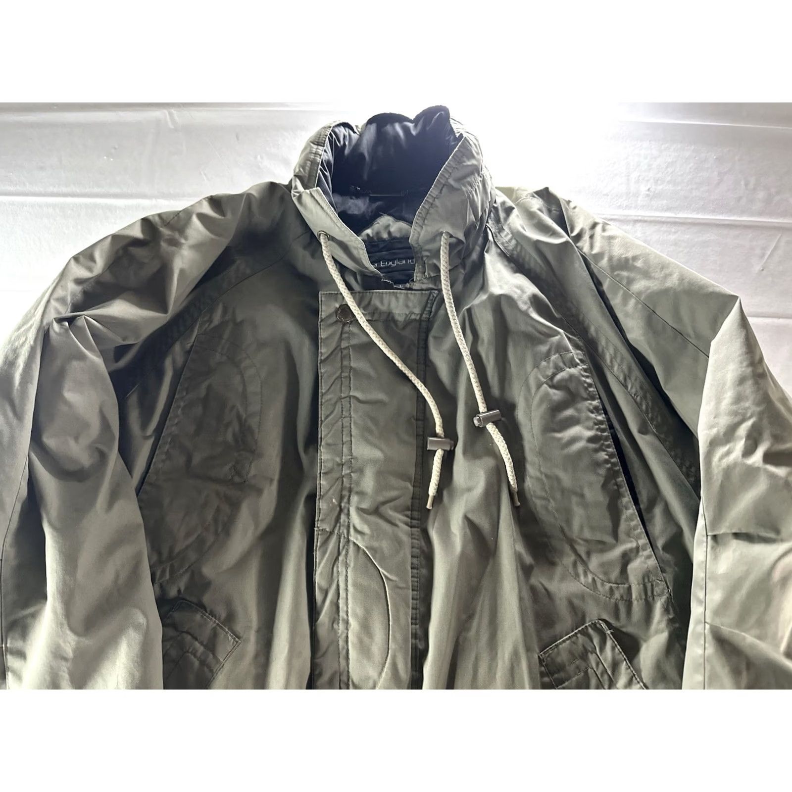 Olive VINTAGE Peter England Coat Mens M Olive Bomber Jacket Jacket/Coat Short Solid Green 80s 90s Classic Designer Motorcycle Mens Size US M / EU 48-50 / 2 - 4 Thumbnail