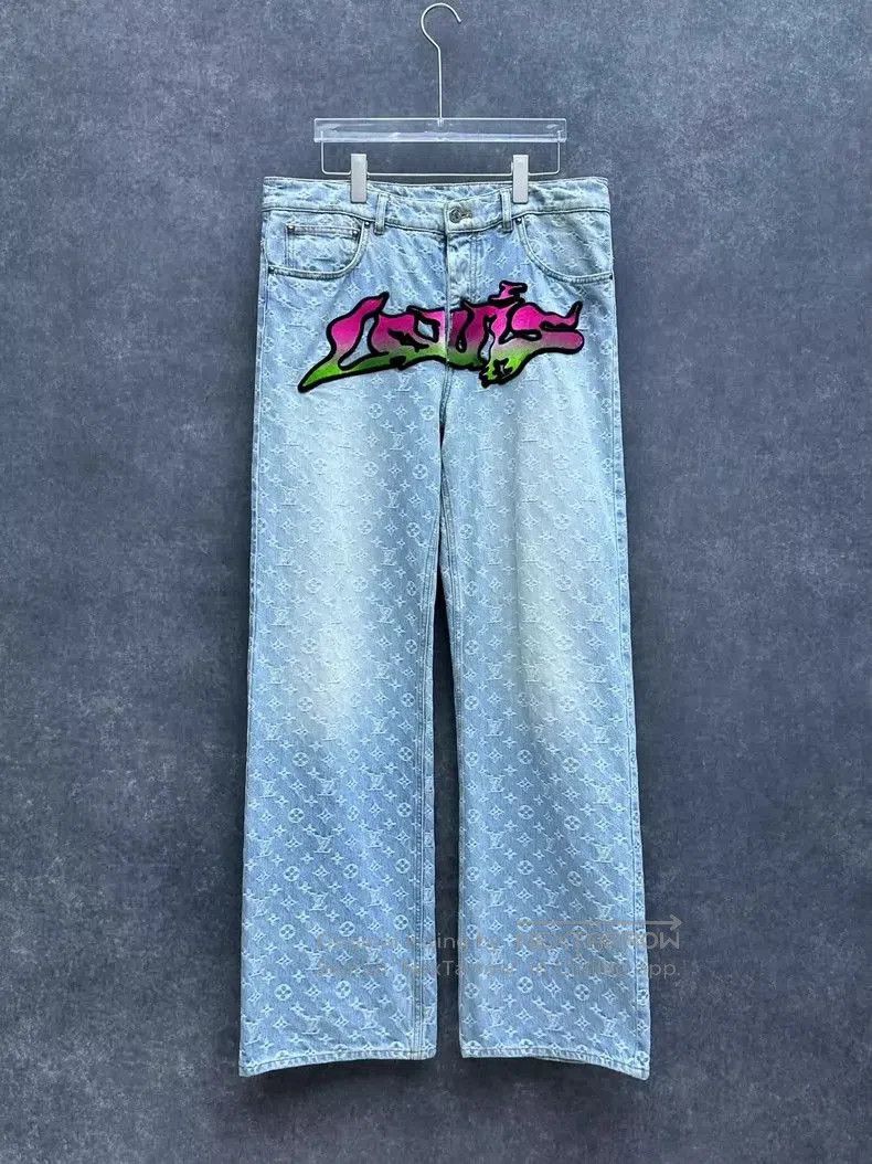 Louis Vuitton Louis Vuitton SS22 Graffiti Denim Pants. Size US 31 - 1 Thumbnail