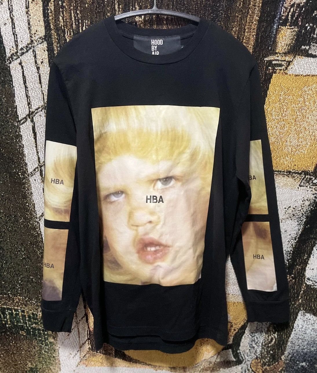HOOD BY AIR 顔プリント Tシャツ M ブラック　HBA HOOD BY AIR 顔プリント Tシャツ M ブラック HBA