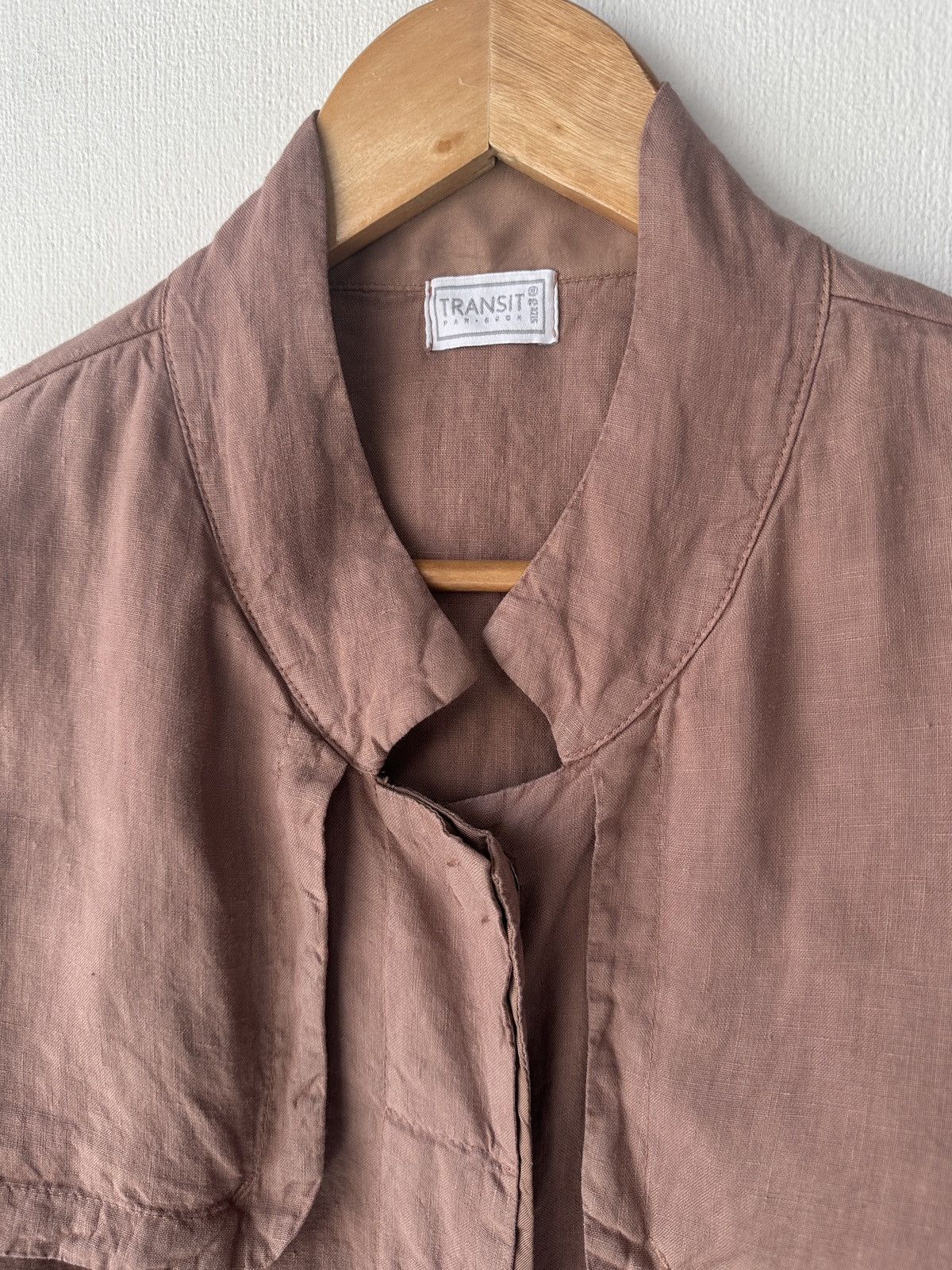 Transit TRANSIT PAR SUCH Archive Italy Dusty Pink 100% Linen Jacket Size M / US 6-8 / IT 42-44 - 4 Thumbnail
