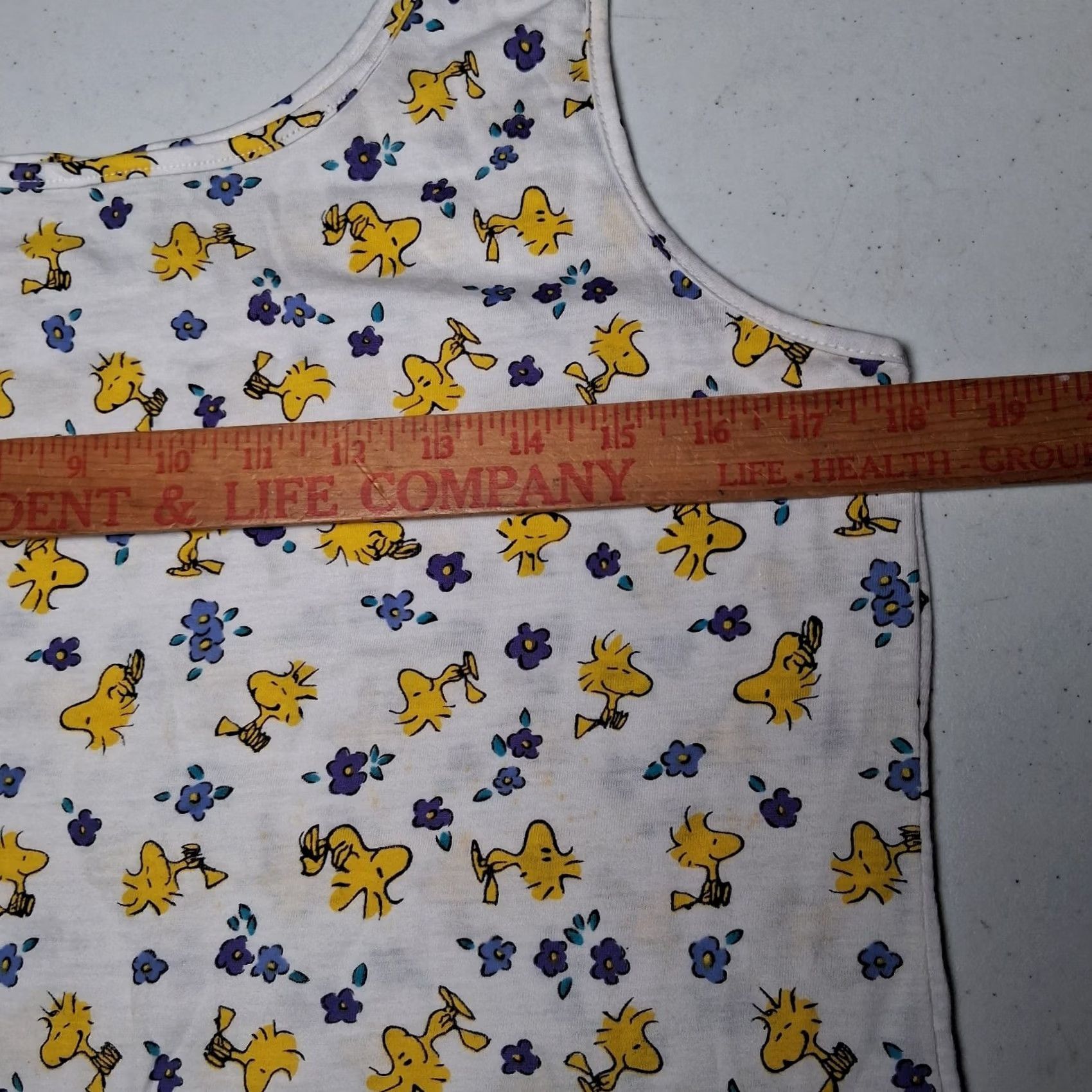 Peanuts VINTAGE Peanuts Snoopy Woodstock Tank Top Women M Purple Flowers Undershirt Size M / US 6-8 / IT 42-44 - 4 Thumbnail