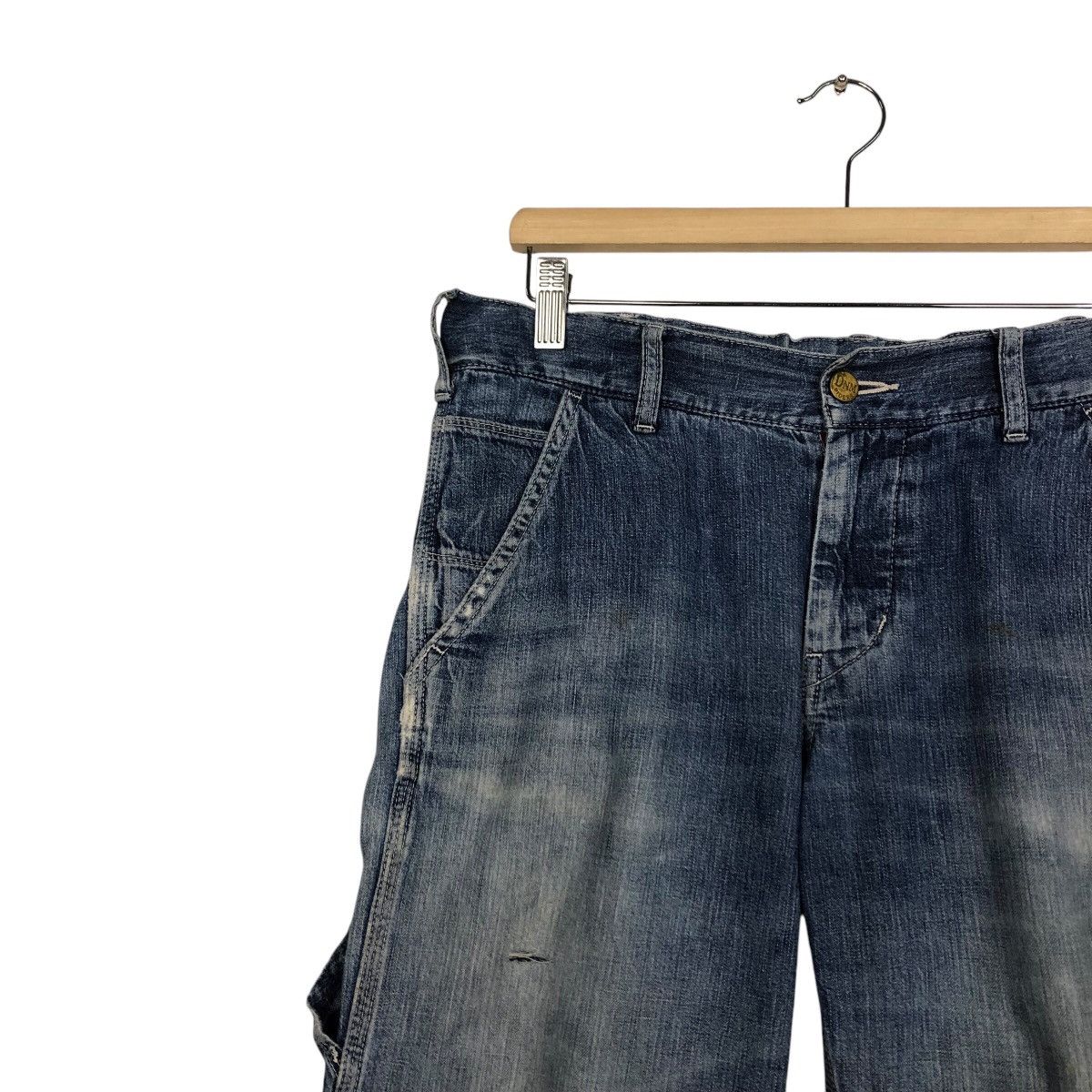 Japanese Brand × Vintage 📌Vintage Carpenter Denim Pants Worker Denim & Dungaree 92's Size US 32 / EU 48 - 8 Thumbnail