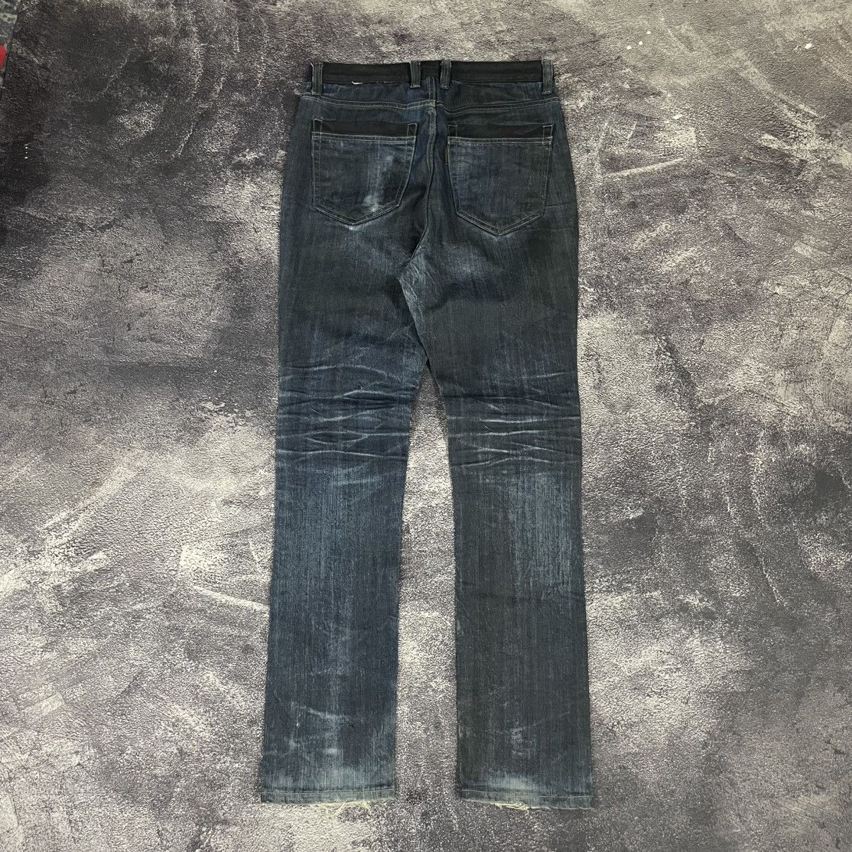 If Six Was Nine × Le Grande Bleu (L.G.B.) × Tornado Mart Cabane de Zucca Distressed Denim Yohji/Comme-Inspired Jeans Size US 32 / EU 48 - 2 Thumbnail