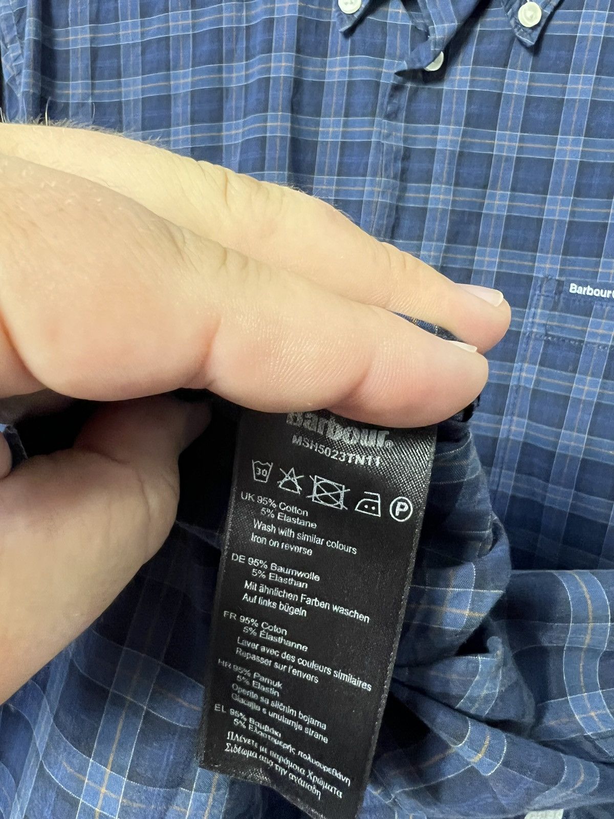 Barbour Barbour Button Up‎ Long Sleeve Checkered Shirt Size US L / EU 52-54 / 3 - 9 Thumbnail