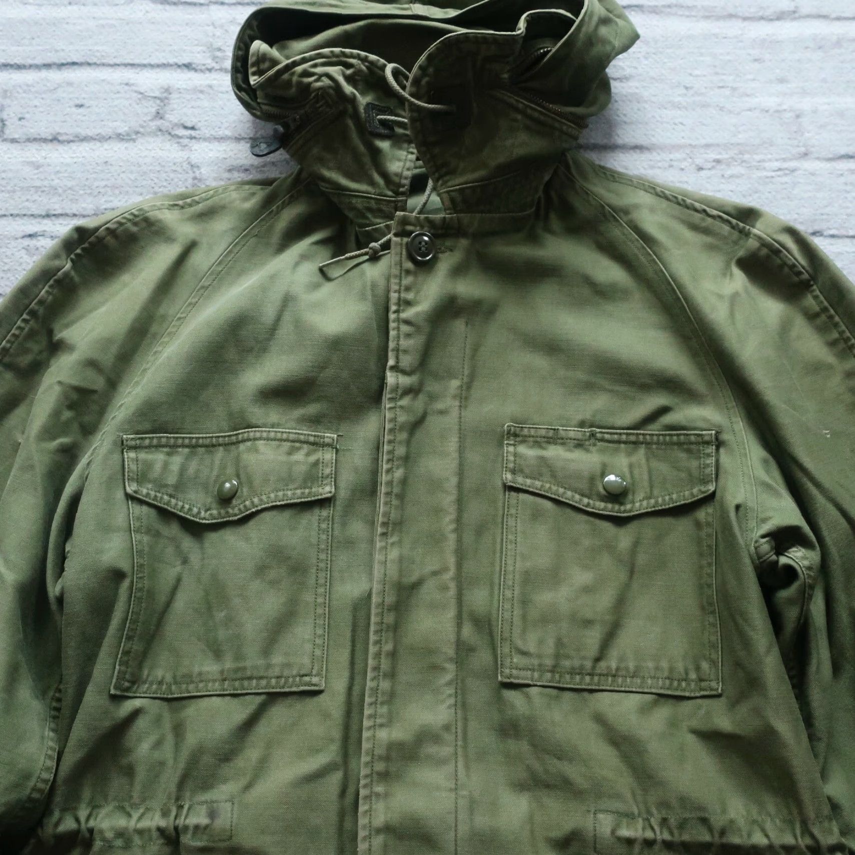 Vintage VINTAGE Vietnam War Era US Military J-4883B Field Jacket Wind Resistant OG 107 Shirt Mens Small Long Military Green John Ownbey Co. Inc Size US S / EU 44-46 / 1 - 2 Thumbnail