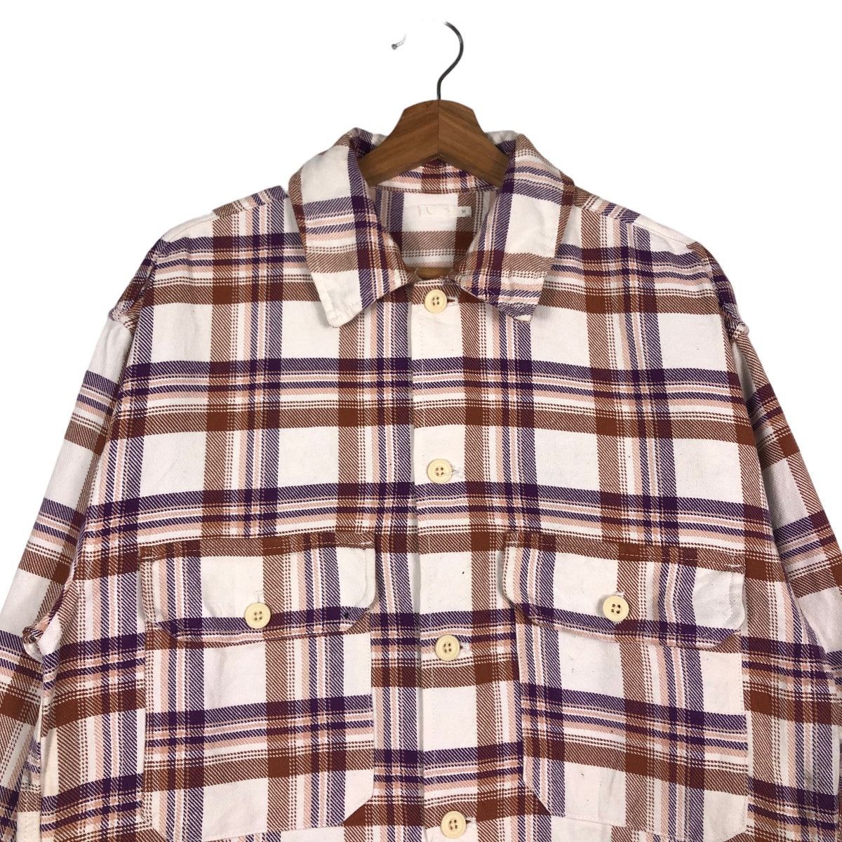 Issey Miyake Vintage Flannel Shirt Jacket GU Japan Tartan Design Checked Size US M / EU 48-50 / 2 - 3 Thumbnail