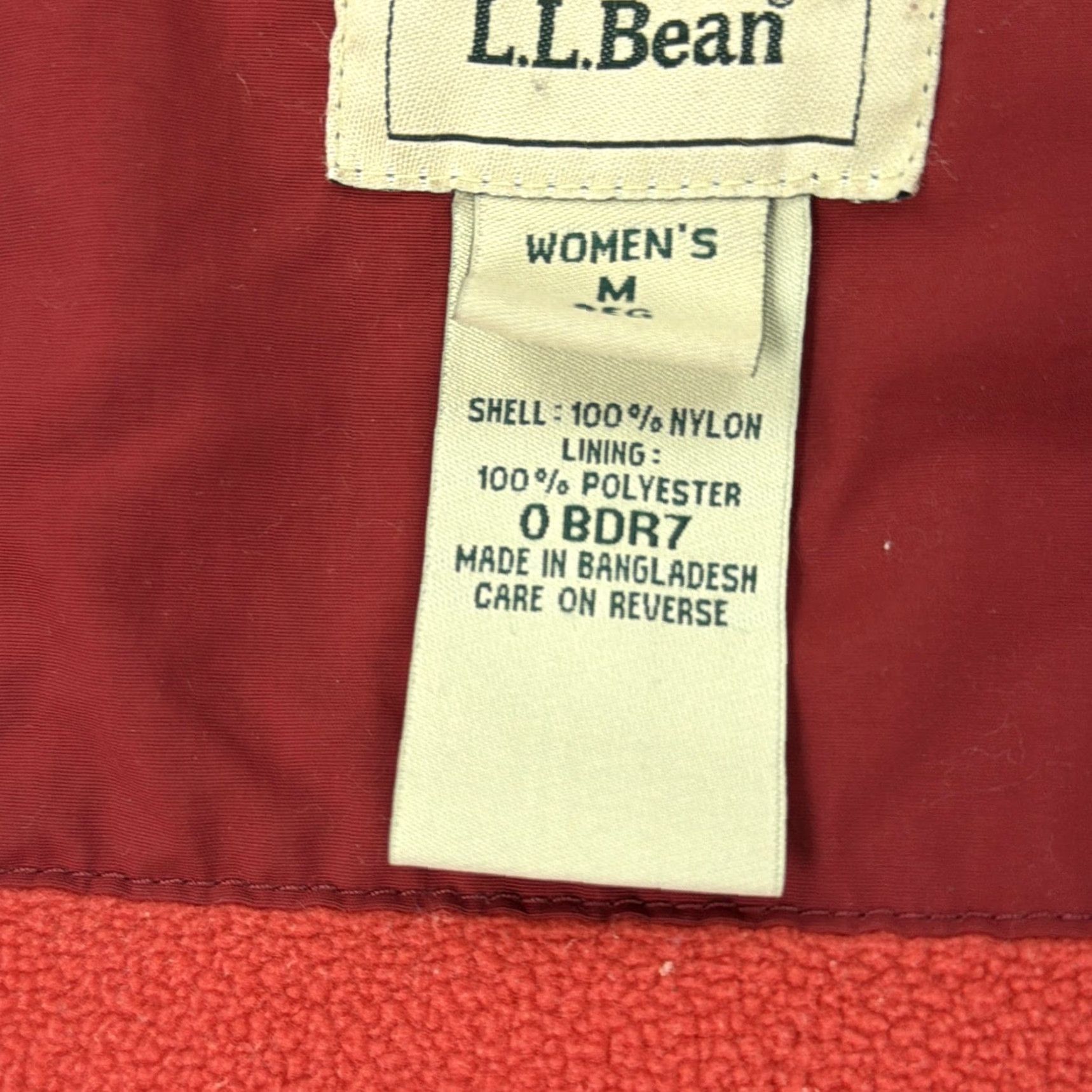 Vintage LL Bean Vest Womens Medium Red Fleece Lined Full Zip Nylon Outdoor Hiking Size M / US 6-8 / IT 42-44 - 4 Thumbnail