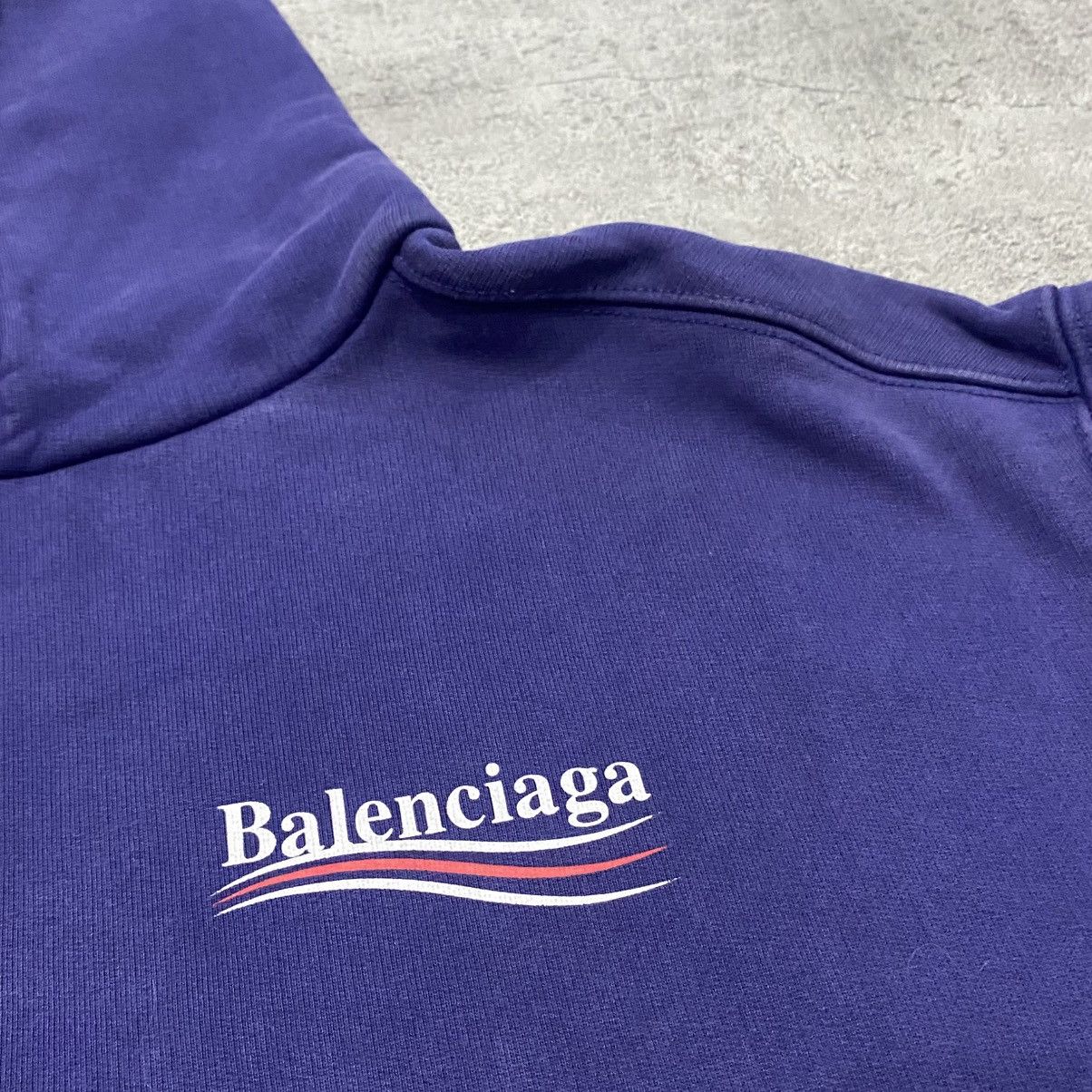 Balenciaga Balenciaga Political Campaign Blue Pullover Hoodie Size US M / EU 48-50 / 2 - 5 Thumbnail