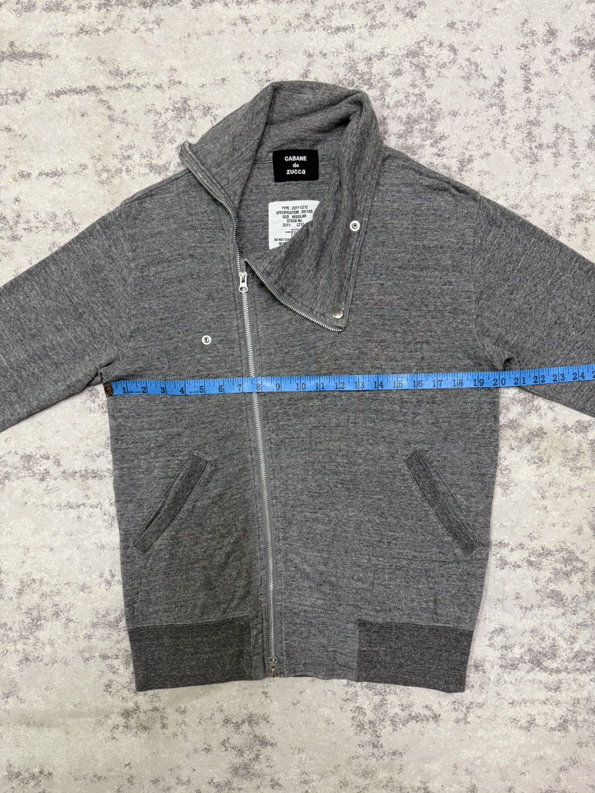 CABANE de ZUCCa Cabane de Zucca grey asymmetrical xipper jacket sweater Size US S / EU 44-46 / 1 - 16 Thumbnail