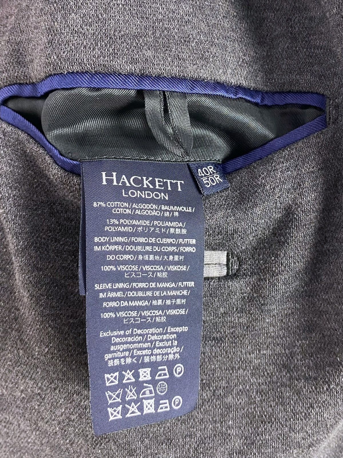 Hackett Hackett Piquet Jersey Gray Two Button Blazer Jacket Size US M / EU 48-50 / 2 - 14 Thumbnail
