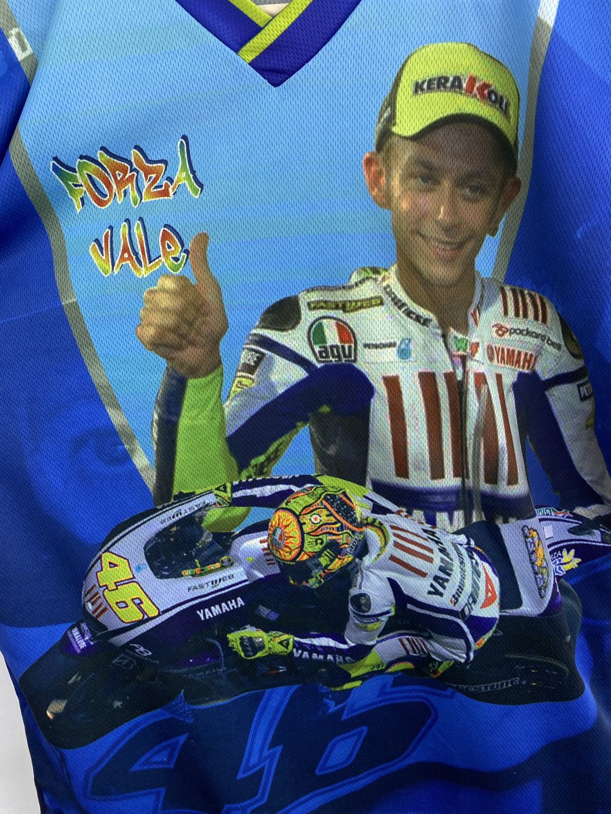 Formula 1 Vintage 90s Valentino Rossi Bootleg Fan Jersey T-Shirt Rare Size US M / EU 48-50 / 2 - 7 Thumbnail