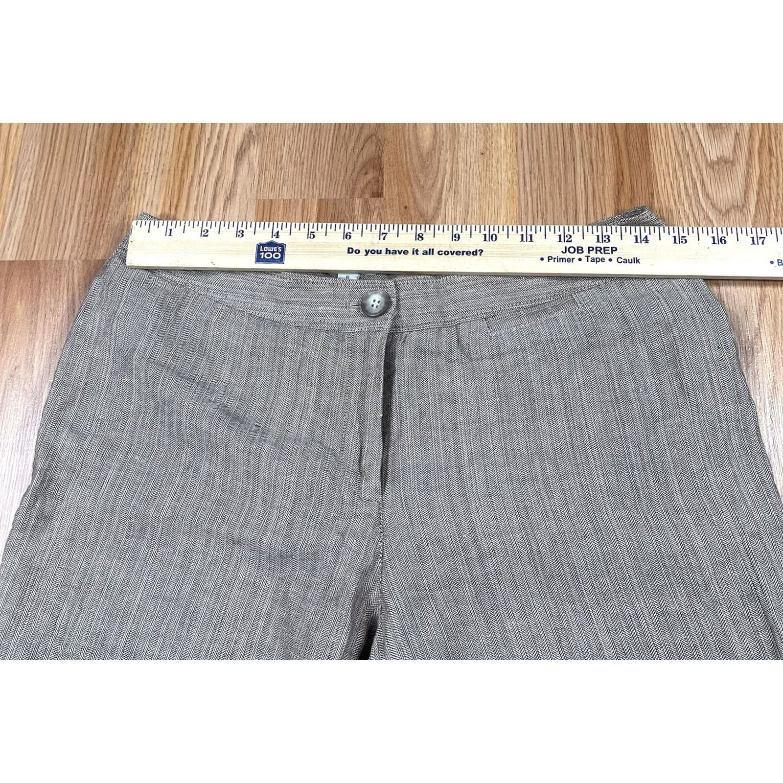 J. Jill J. Jill Pants Womens 6 Beige Linen Blend Straight Leg Below Waist Vintage? No (Follow rules) Size 28" / US 6 / IT 42 - 3 Thumbnail