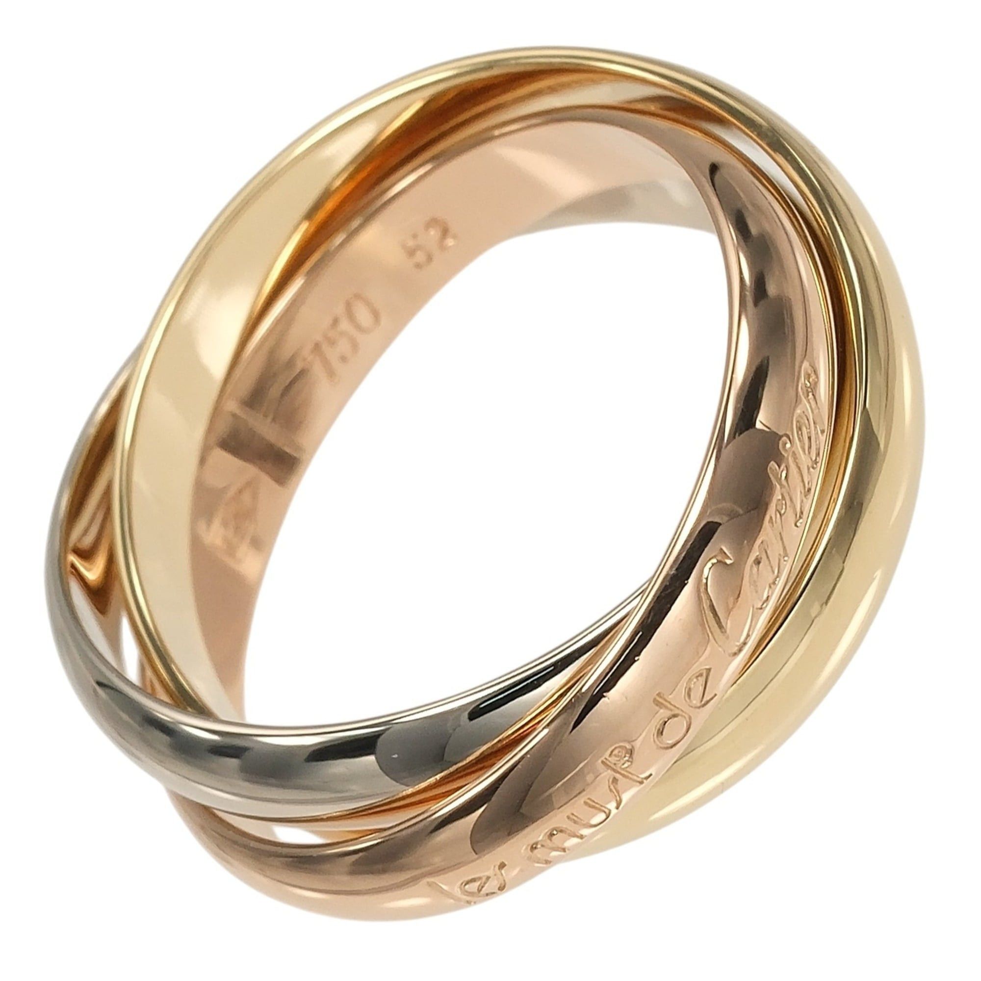 Cartier Cartier Trinity Ring, Size 12, 3.5mm Band, 18K Gold (YG, PG, WG), Approx. 7.61g Size ONE SIZE - 1 Thumbnail