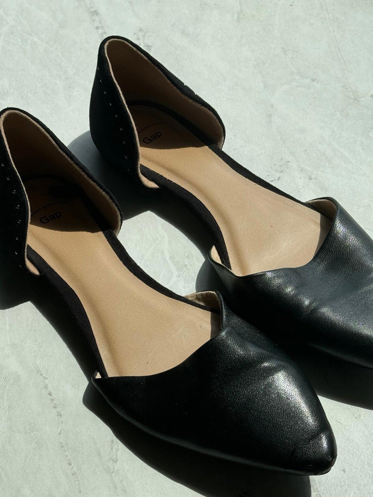 Designer Studed Black Flats Size 7 Size US 7 / IT 37 - 1 Thumbnail