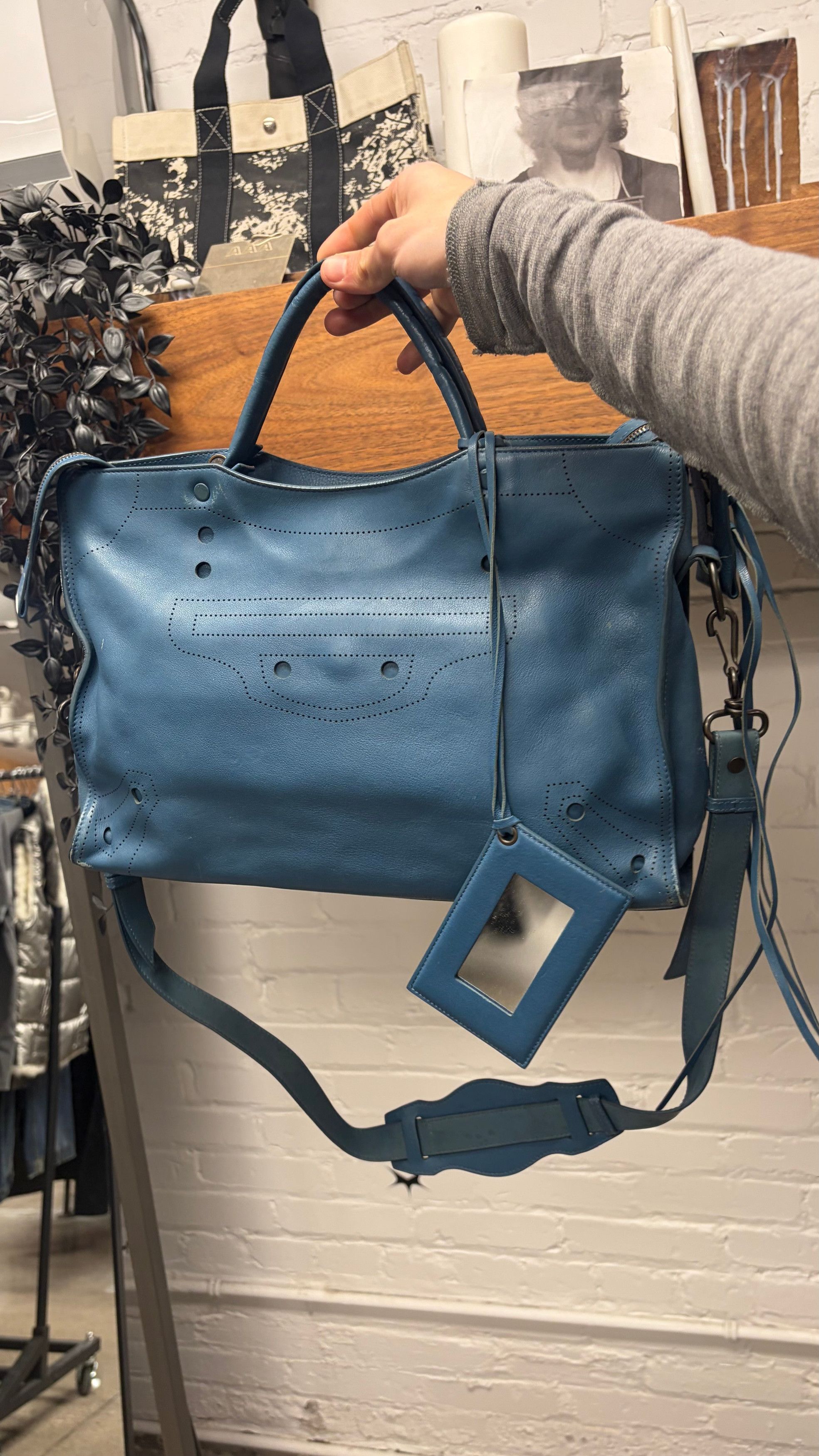 Balenciaga Balenciaga ‘Blackout’ Special Edition ‘City Bag’ with Crossbody Strap & Magnetic Closure Size ONE SIZE - 1 Thumbnail