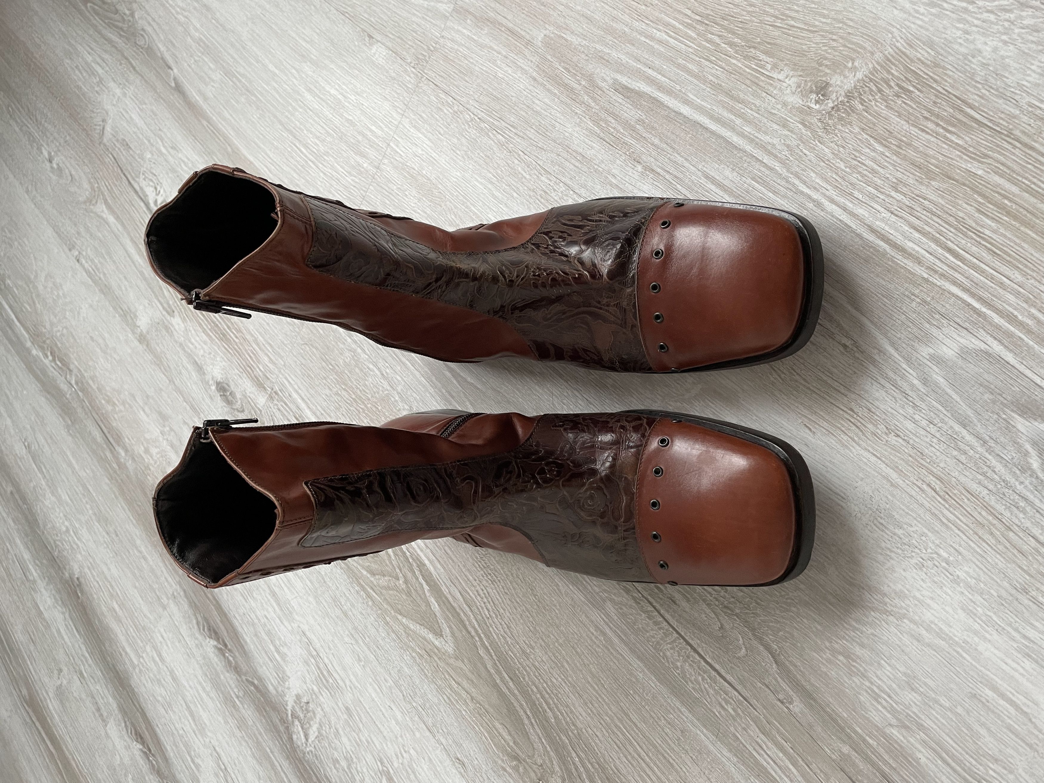 John Richmond John Richmond Texas Leather Boots Size US 11 / EU 44 - 3 Thumbnail