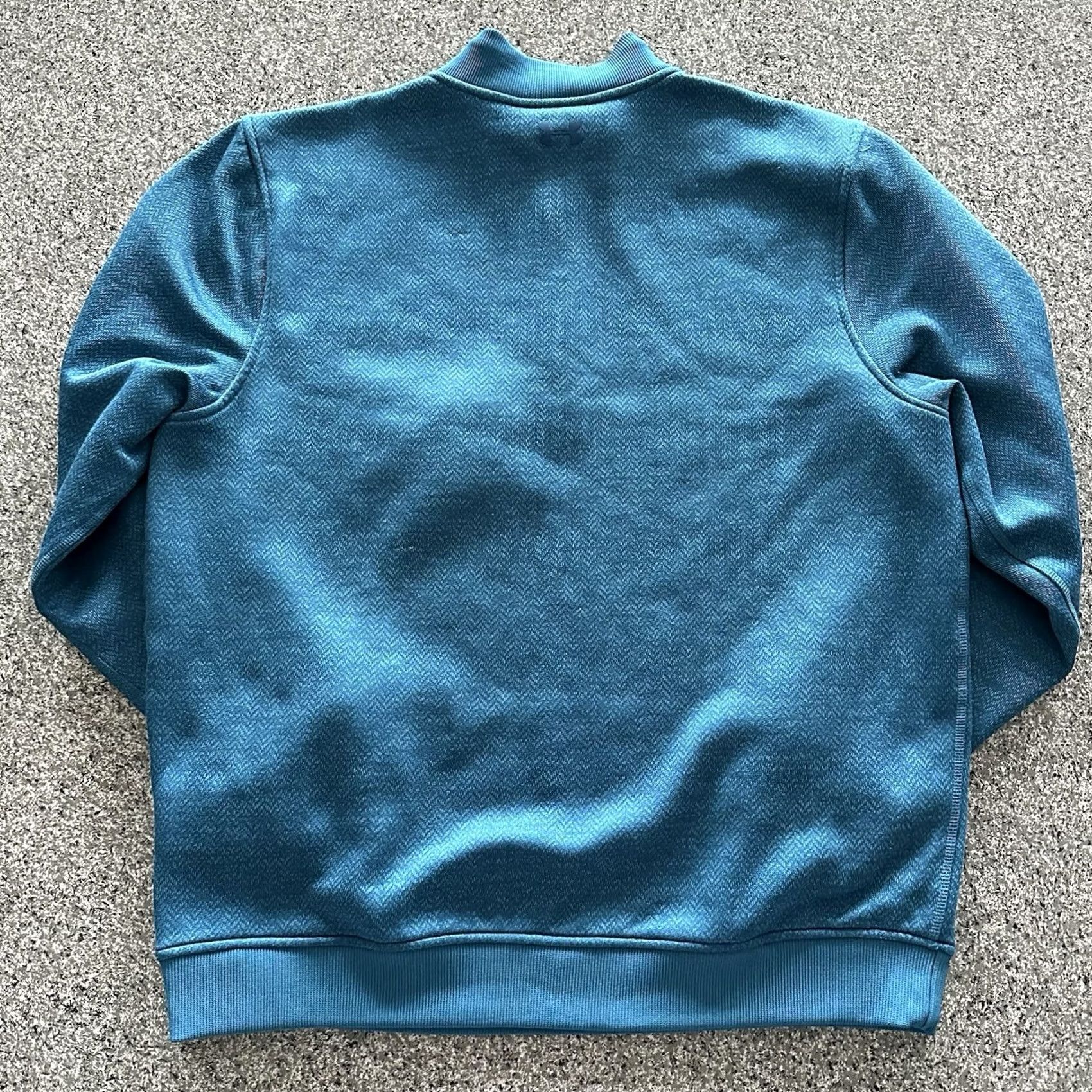Under Armour Under Armour Cold Gear Pullover 1/4 Zip Sweater Men XL Teal Blue CrossFit Gym Running Casual Winter Fall Spring Mock Neck Stand-Up Zip Size US XL / EU 56 / 4 - 4 Thumbnail