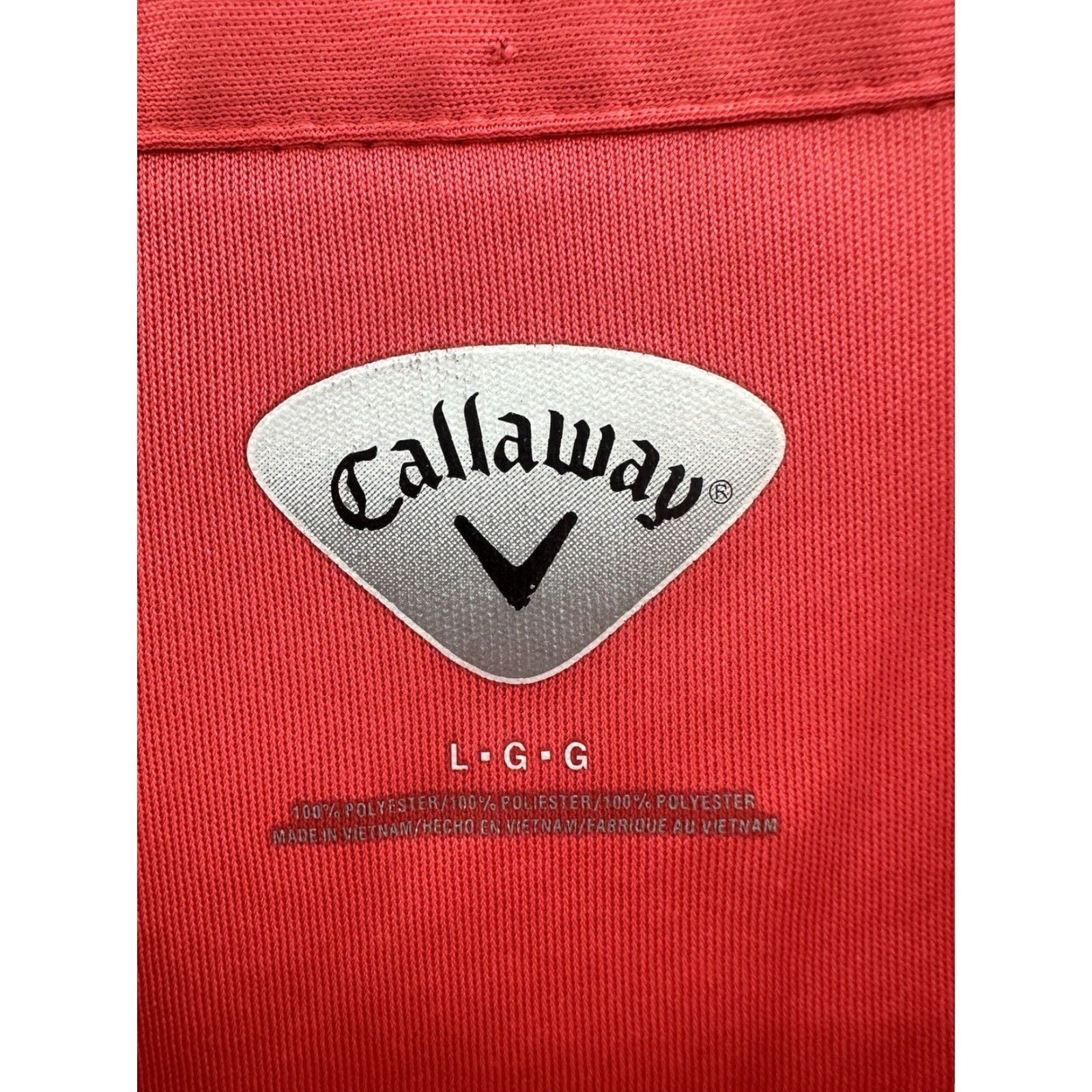 Callaway Callaway Mens Polo Shirt Size Large Orange/Pink Striped Short Sleeve Golf Size US L / EU 52-54 / 3 - 4 Thumbnail