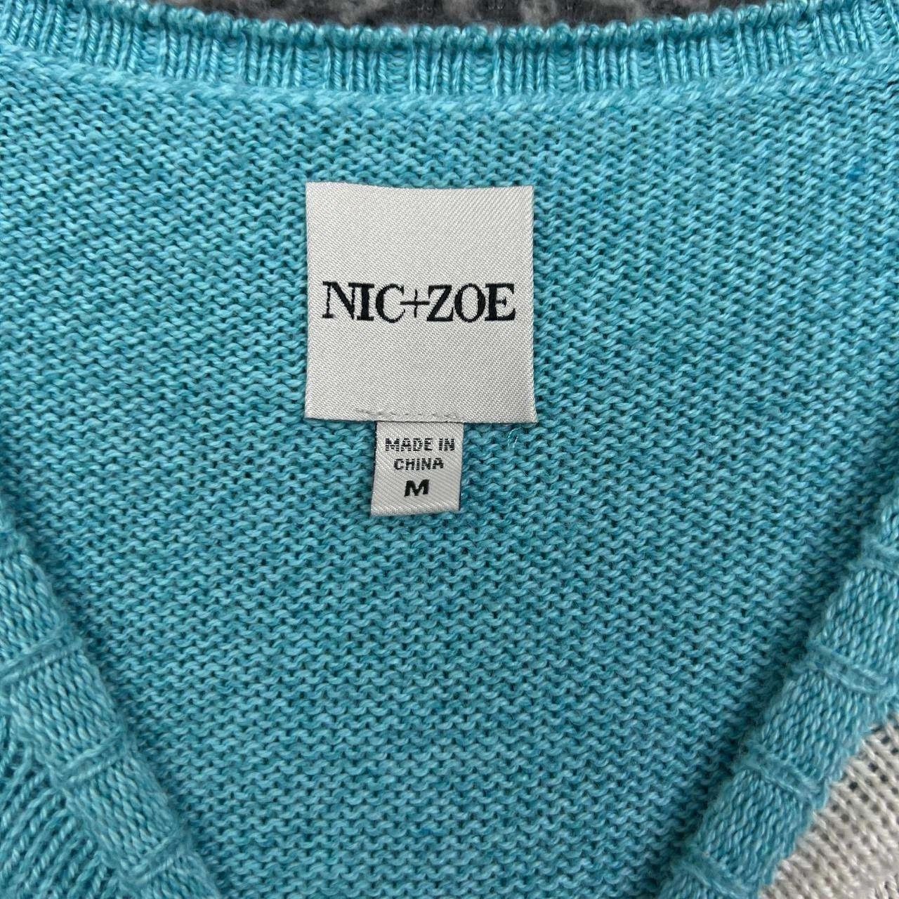 NIC+ZOE Nic+Zoe Sweater Women Medium Blue Knit Pullover Crew Neck M Size M / US 6-8 / IT 42-44 - 6 Thumbnail