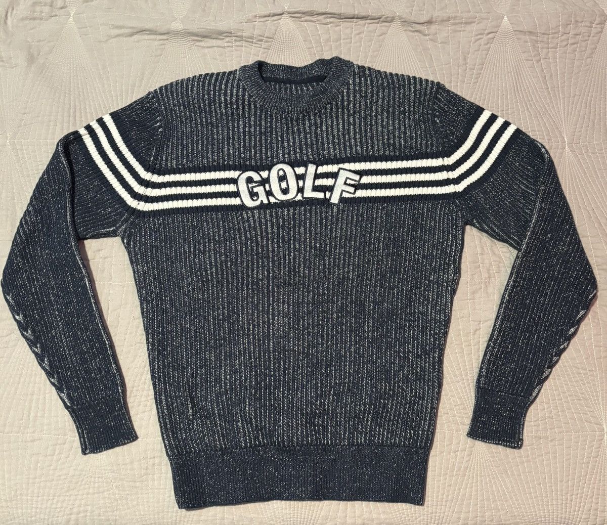トップス STRIPED MOHAIR CARDIGAN by GOLF WANG Golf Wang Golf Wang Blue Striped Mohair Cardigan | Grailed