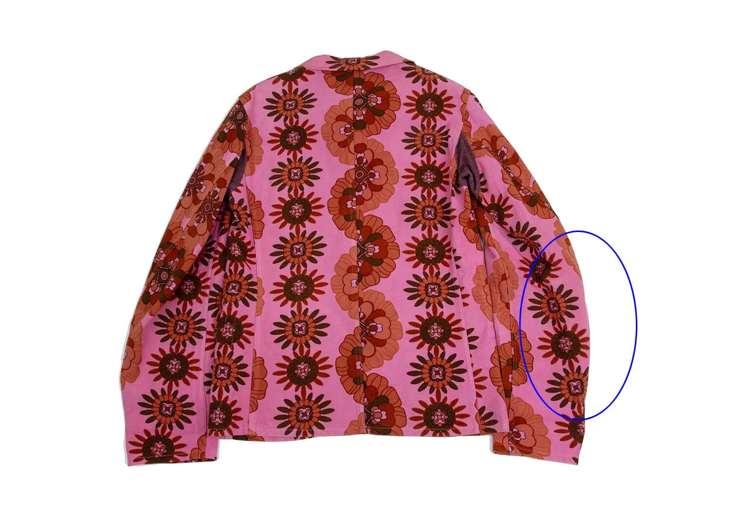 Comme des Garcons Homme Plus Product Dyed Flower Print Jacket in Pink and Brown Size US M / EU 48-50 / 2 - 16 Thumbnail