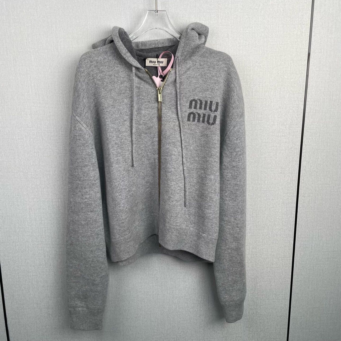 Miu Miu miumiu cashmere knit hooded jacket Size M / US 6-8 / IT 42-44 - 1 Thumbnail