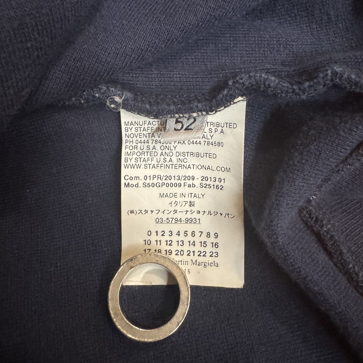 Maison Margiela Maison Margiela Blank Navy Embroidered Hoodie Size ONE SIZE - 5 Thumbnail