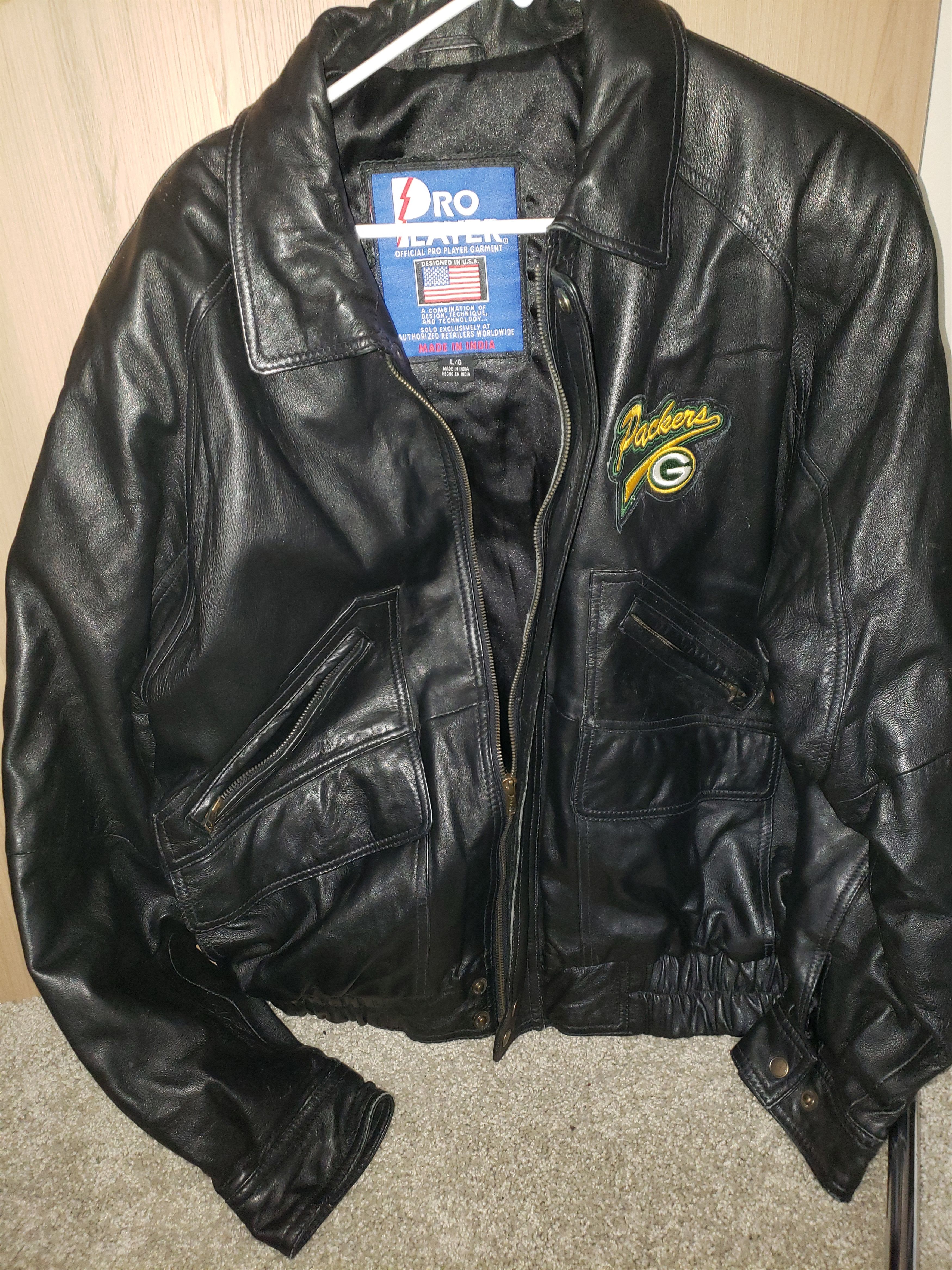 Pro Player Vintage Pro Player Green Bay Packers Black Leather Jacket Size US L / EU 52-54 / 3 - 1 Thumbnail