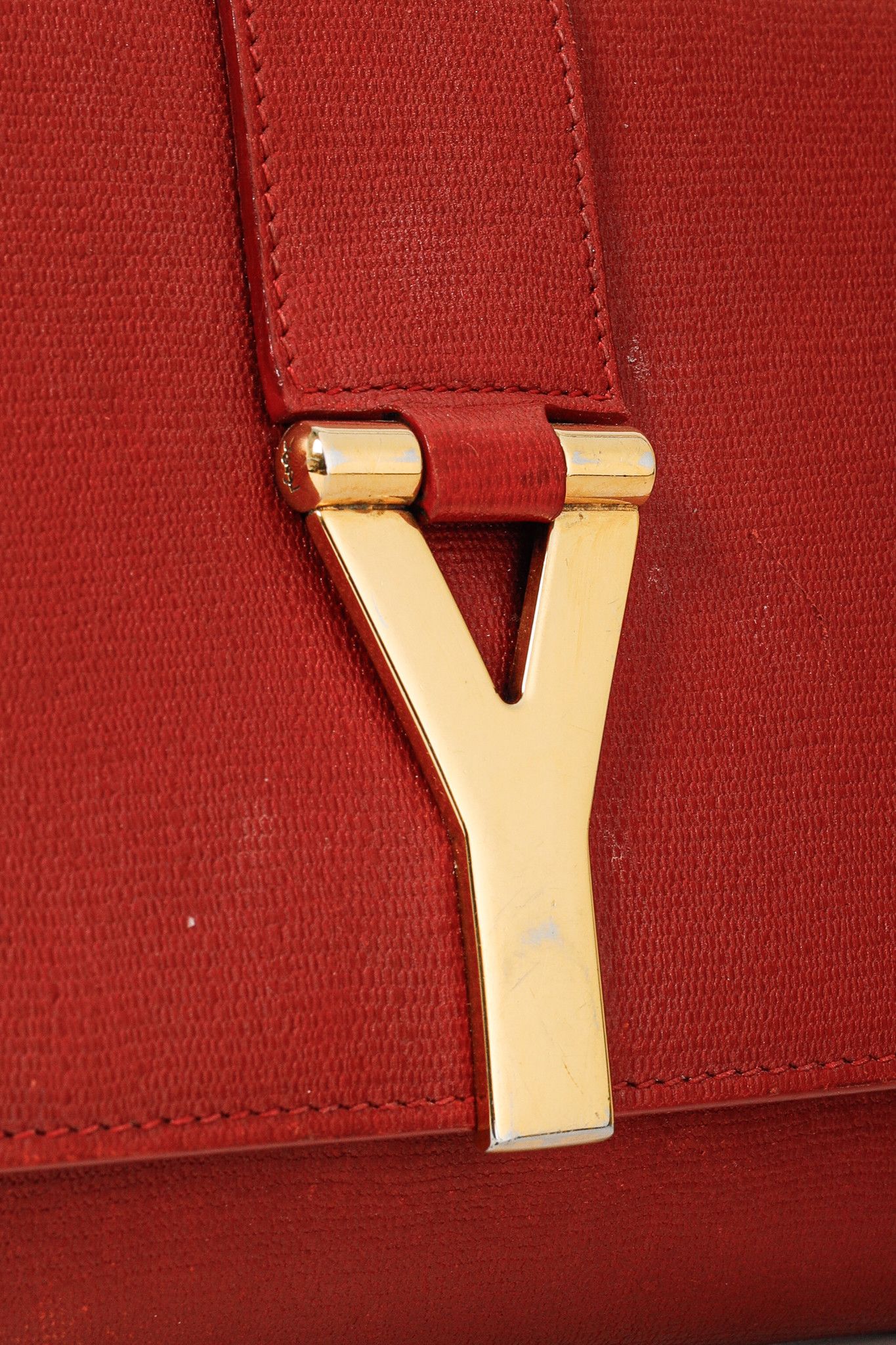 Yves Saint Laurent Yves Saint Laurent Large Chyc Vintage Leather Clutch Size ONE SIZE - 3 Thumbnail