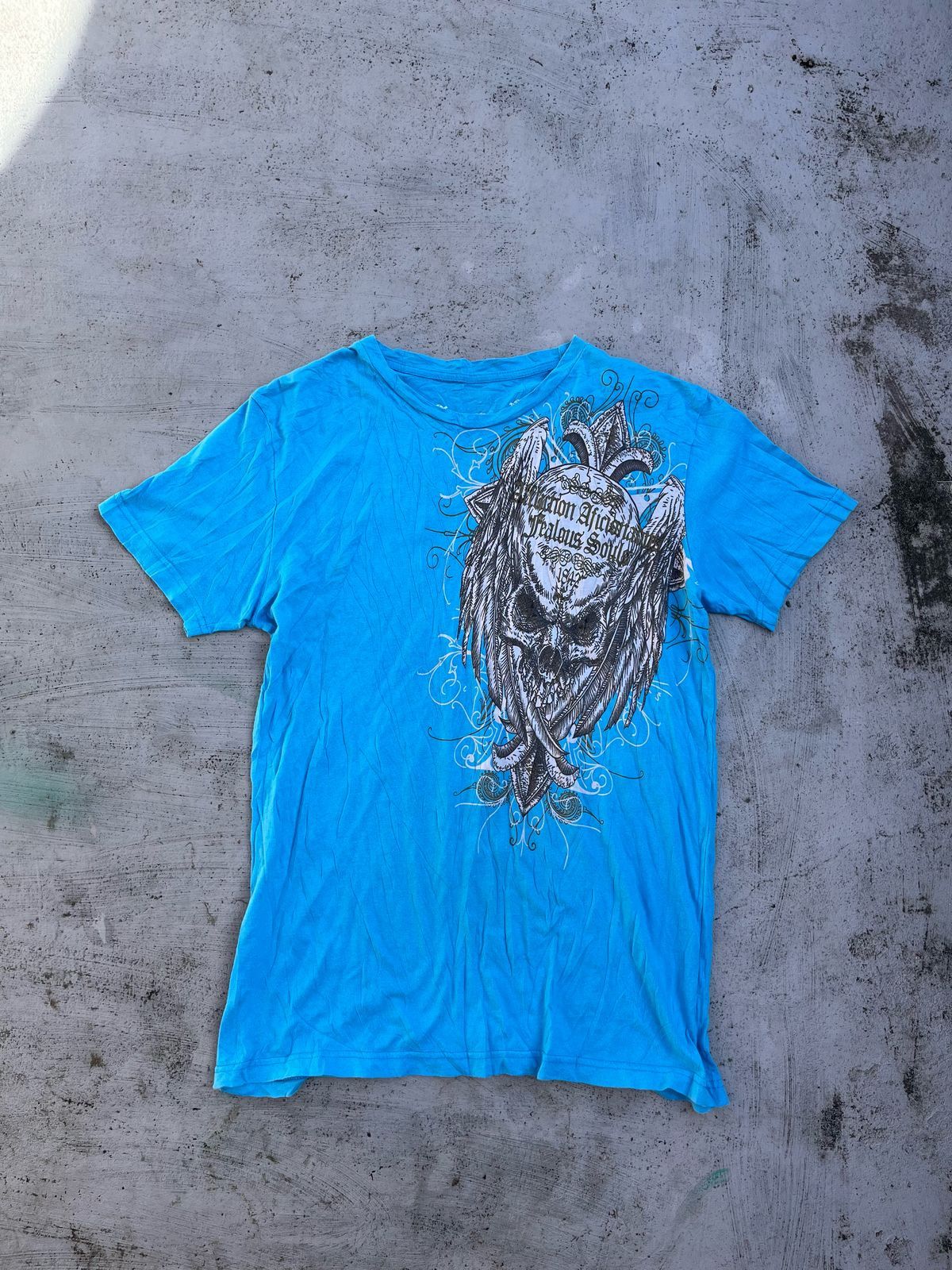 Affliction Gothic Afflication Skull Punk Tee LGB Size US M / EU 48-50 / 2 - 2 Thumbnail