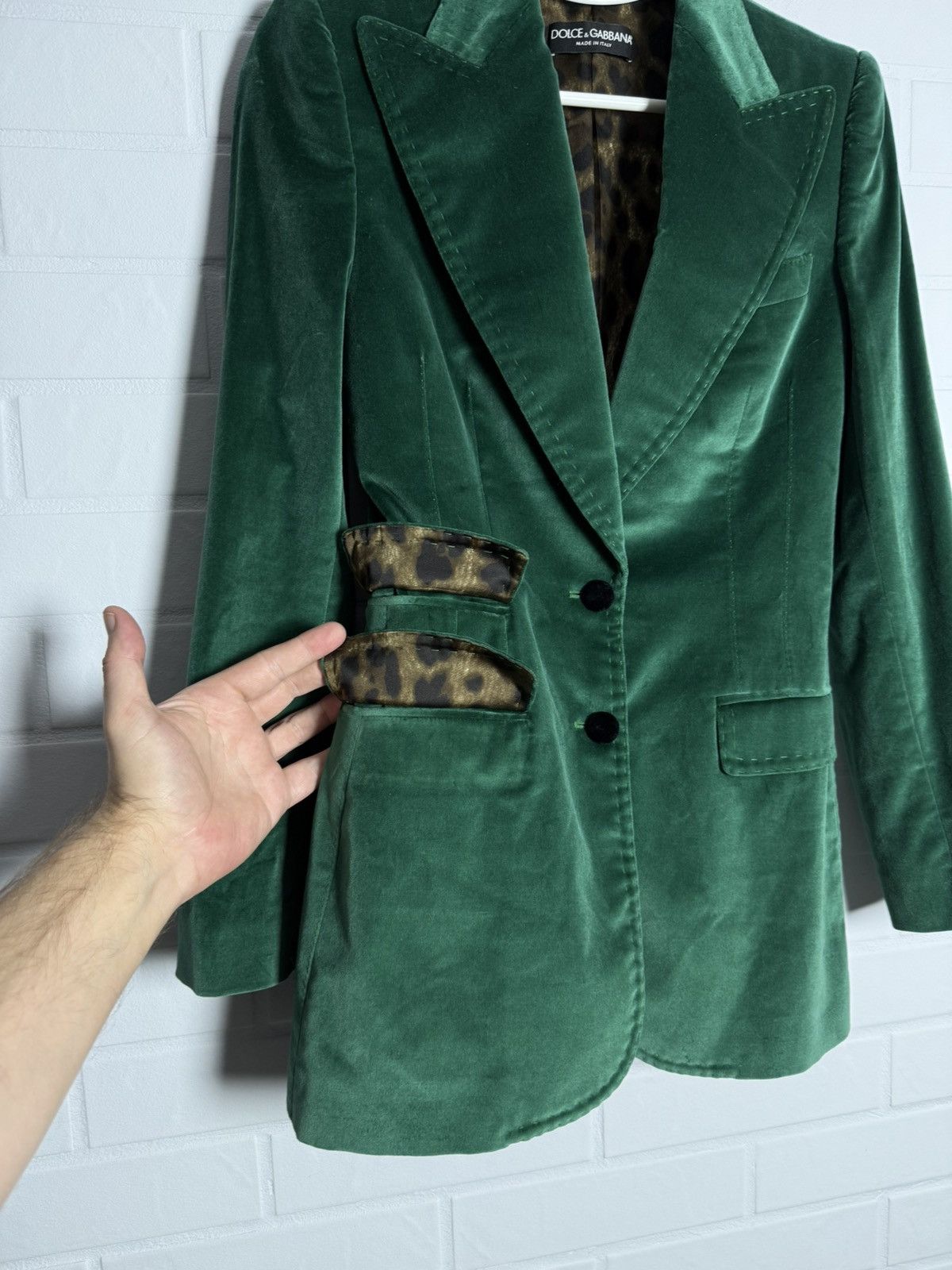 Dolce & Gabbana Dolce & Gabbana Velour Trouser Suit Green IT 40-42 US 4-6 Size XS / US 0-2 / IT 36-38 - 5 Thumbnail