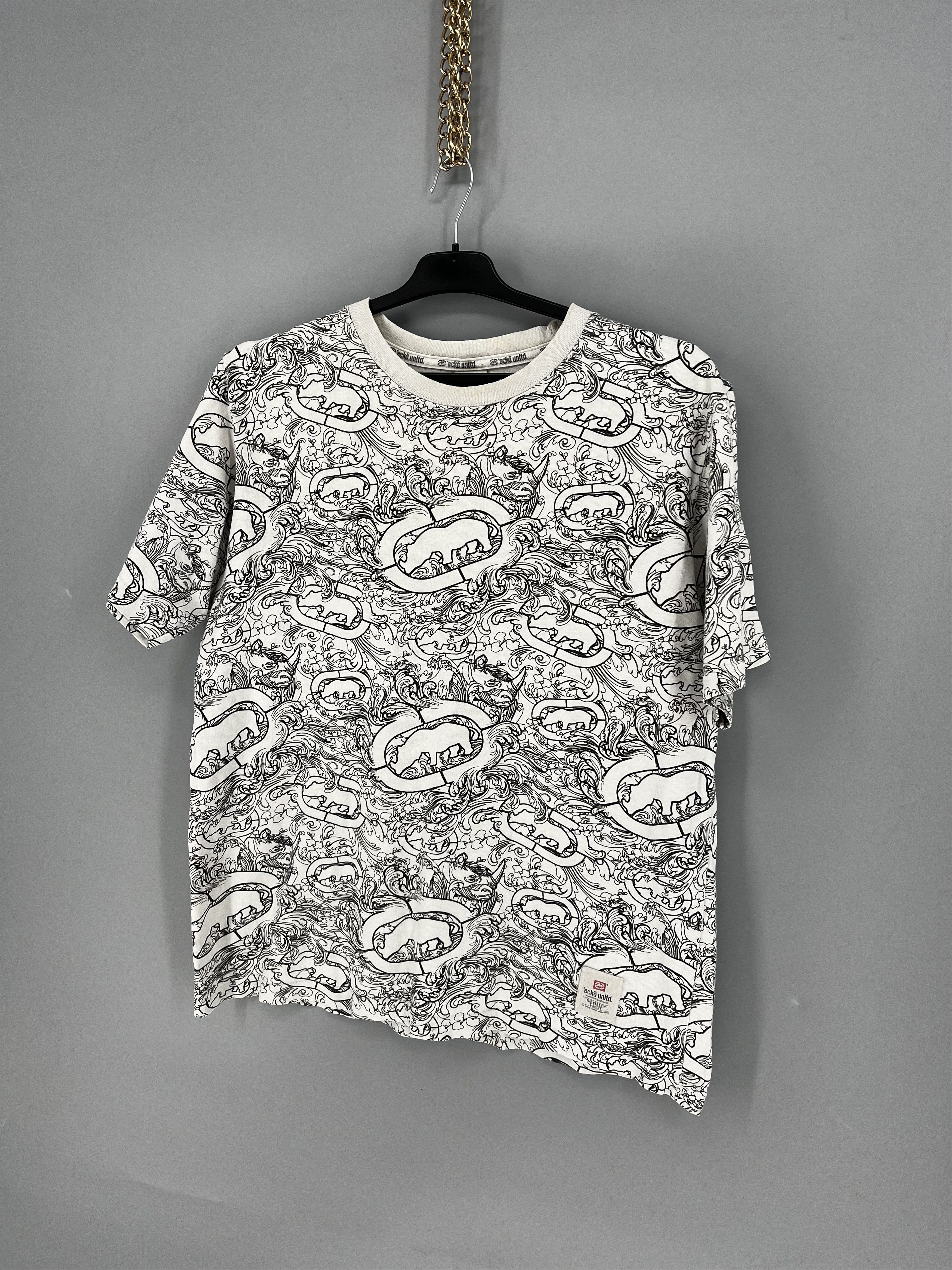 Ecko Unltd. Y2K Ecko Unltd Monogram Web Graphic Rap T Shirt Size US M / EU 48-50 / 2 - 3 Thumbnail