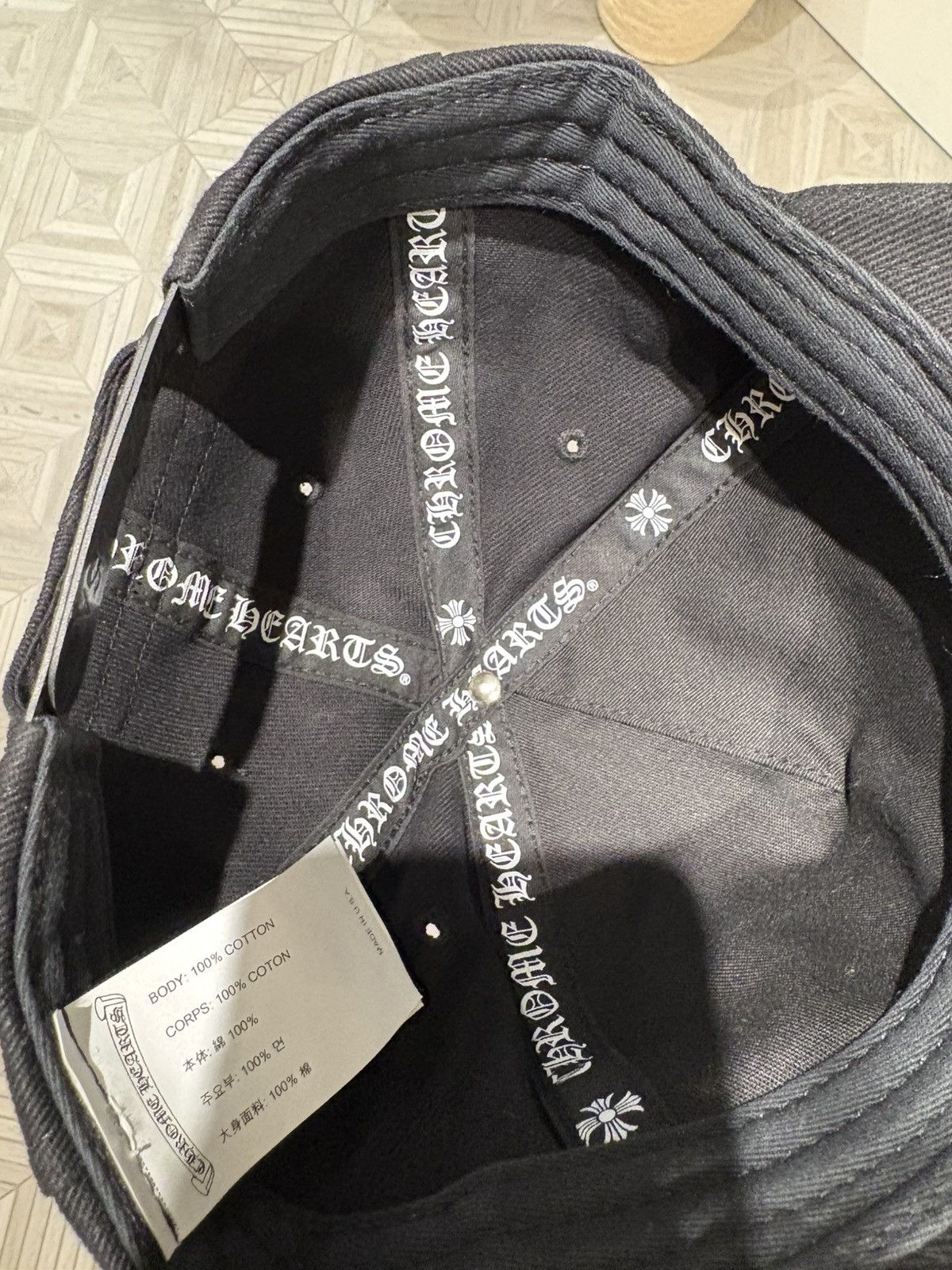 Chrome Hearts Chrome Hearts cross waxed denim hat Size ONE SIZE - 5 Thumbnail
