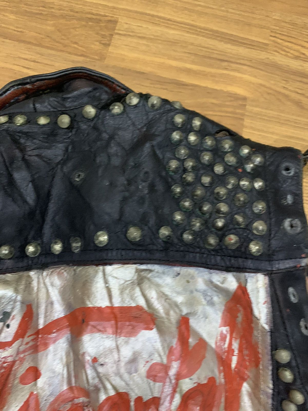 Seditionaries × Vintage VINTAGE STUDDED LEATHER VEST PUNK ROCK Size US M / EU 48-50 / 2 - 13 Thumbnail