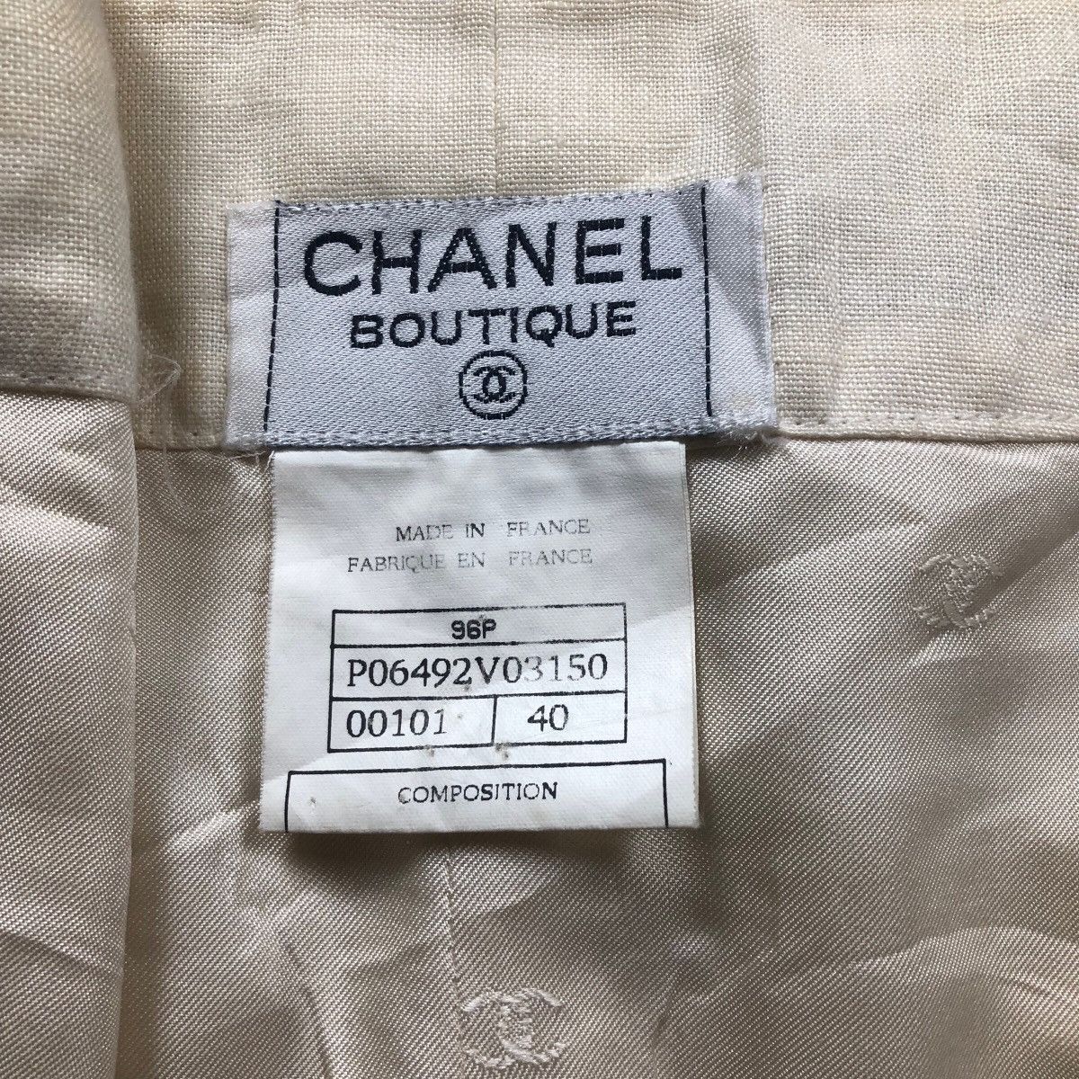 Chanel Chanel Boutique 96P Skirt Suits Ivory Silk Lining Size 28" / US 6 / IT 42 - 10 Thumbnail