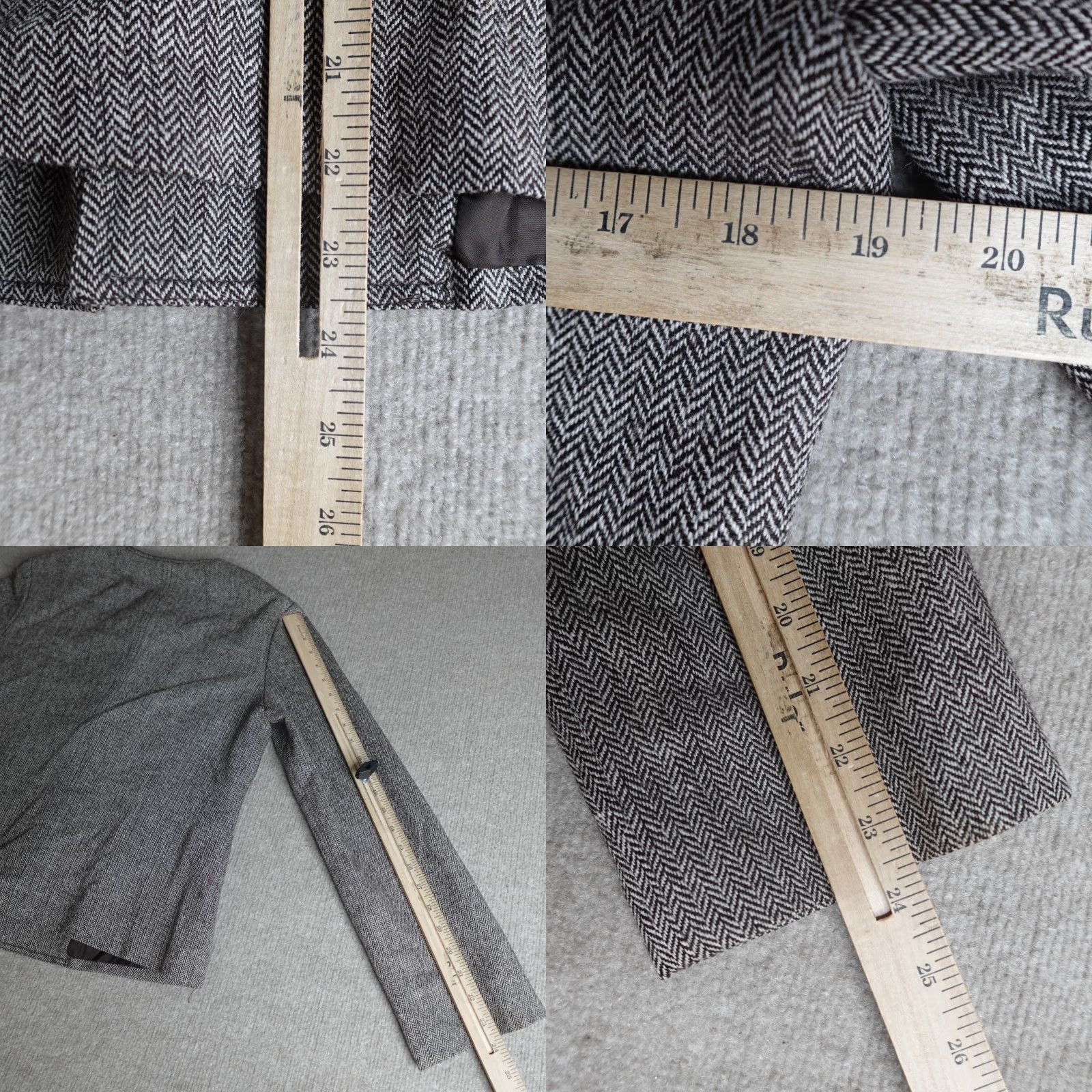 Tory Burch Tory Burch Blazer Brown Small Herringbone Tweed Jacket Front Toggle Privacy 22061513 Size S / US 4 / IT 40 - 8 Thumbnail