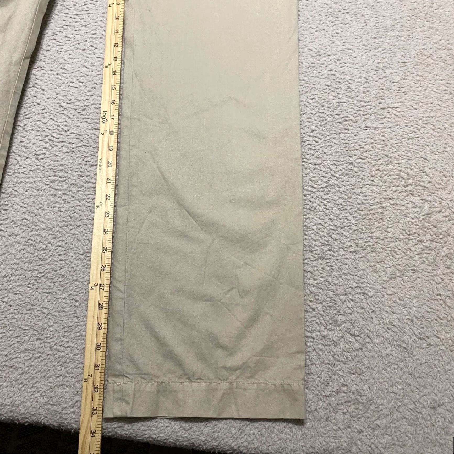 Vintage Penguin Pants Khaki Chino 34 Regular Straight Leg Beig e New with Tags Mens NWT - Flat Front Cotton Casual Pants Size US 34 / EU 50 - 3 Thumbnail