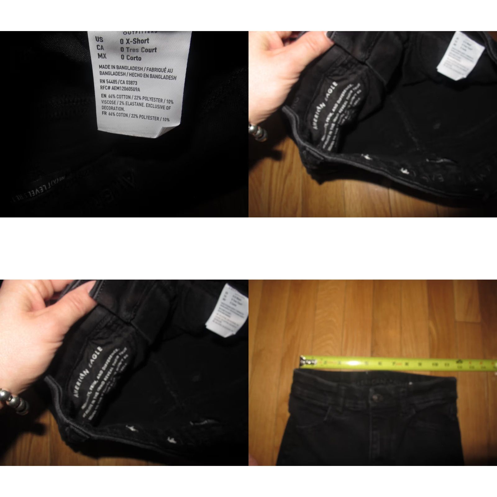 American Eagle Outfitters American Eagle Outfitters Next Level Stretch Skinny Jeans Womens 0 X-Short Black Size 25" / US 0 / IT 36 - 8 Thumbnail
