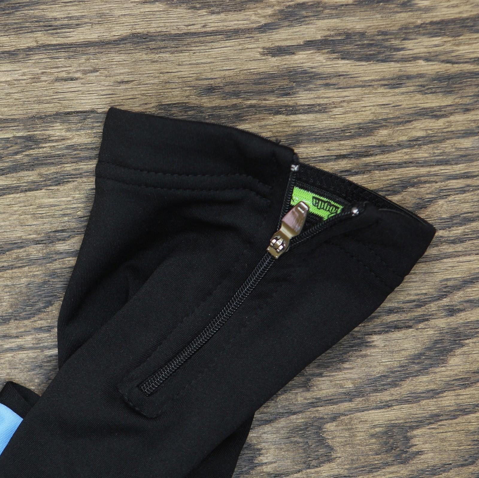 Other Aogda Fleece Lined Cycling Pants W/ Leg Zip Black Multi L Size 36" / US 14 / IT 50 - 7 Thumbnail