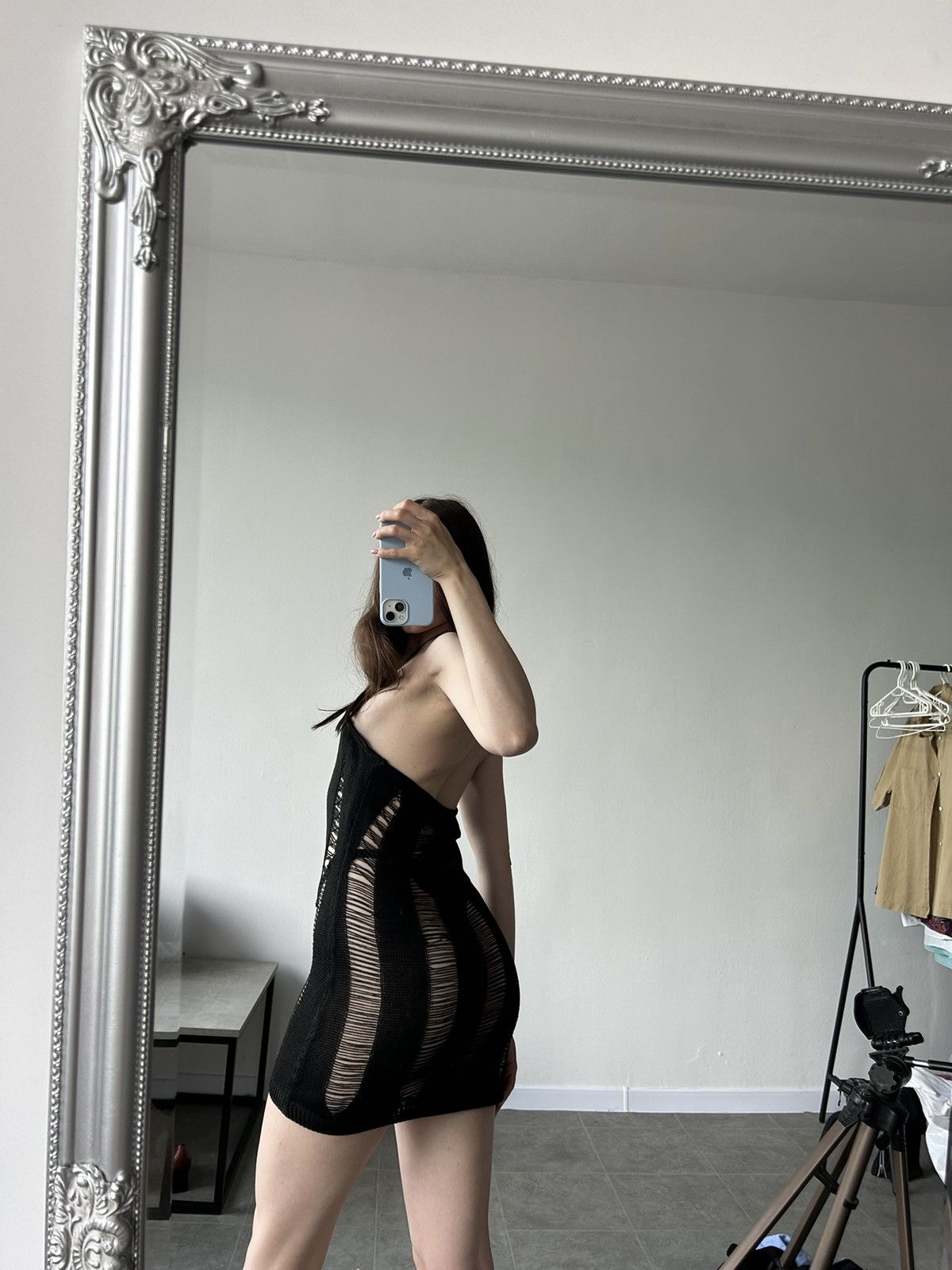 Other Y2K Knit Sexy Open Knit Open-back Mini dress Size S / US 4 / IT 40 - 3 Thumbnail