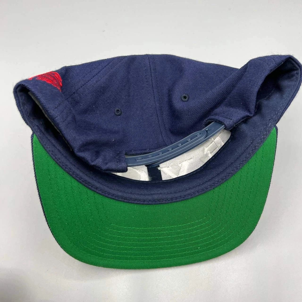 Yupong Evol Hat Men Navy Green Embroidered Yupoong Snap Back Cap Size ONE SIZE - 6 Thumbnail