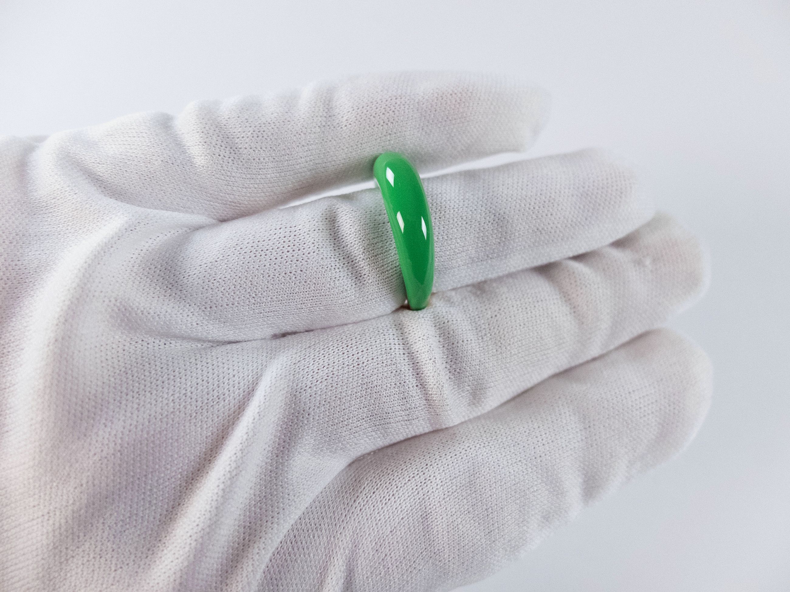 Bottega Veneta BOTTEGA VENETA Spine green sculptural silver ring 8 17 q Size ONE SIZE - 8 Thumbnail