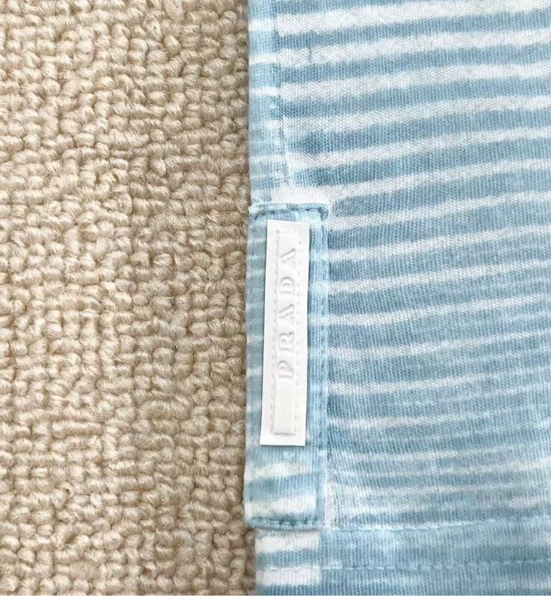 Prada Prada Blue and white striped glue label letter logo pocket Size US S / EU 44-46 / 1 - 5 Thumbnail