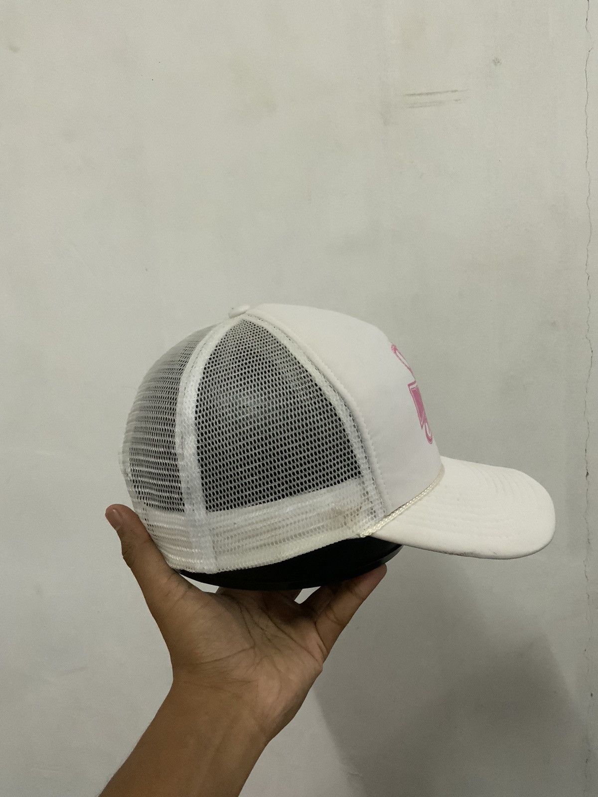 Japanese Brand Respect White Trucker Hat Size ONE SIZE - 4 Thumbnail