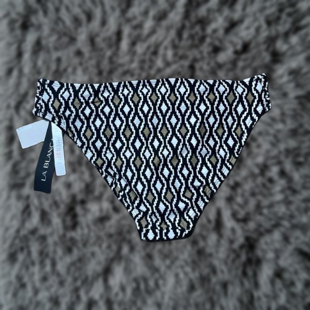 Vintage La Blanca Bikini Swim Bottom 14 Ikat Geometric Lined Boho Chic Beach Resort Womens Size 36" / US 14 / IT 50 - 1 Thumbnail