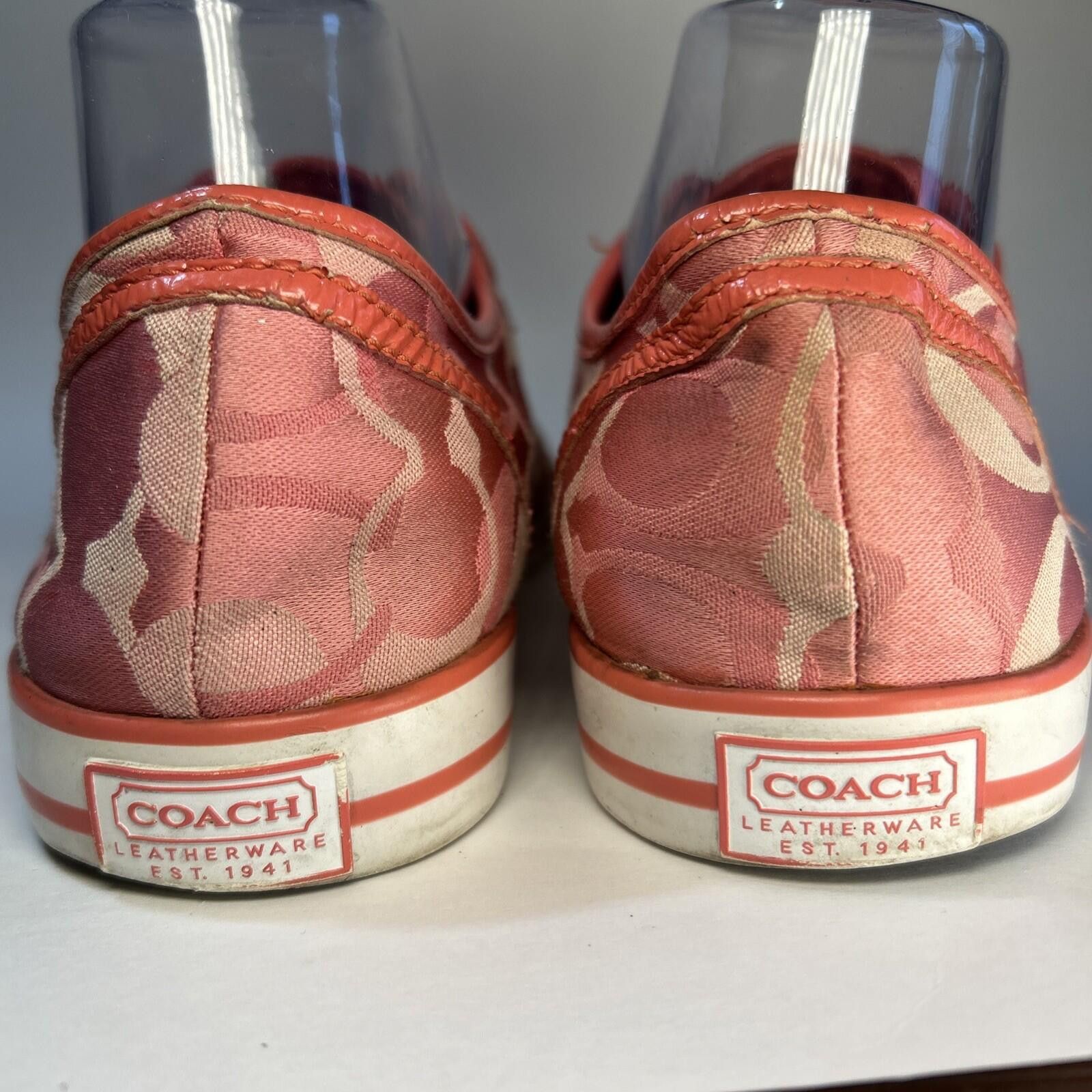 Coach COACH Lace Up Leatherwear EST. 1941 Canvas Sz 10 Pink Logo Size US 10 / IT 40 - 3 Thumbnail