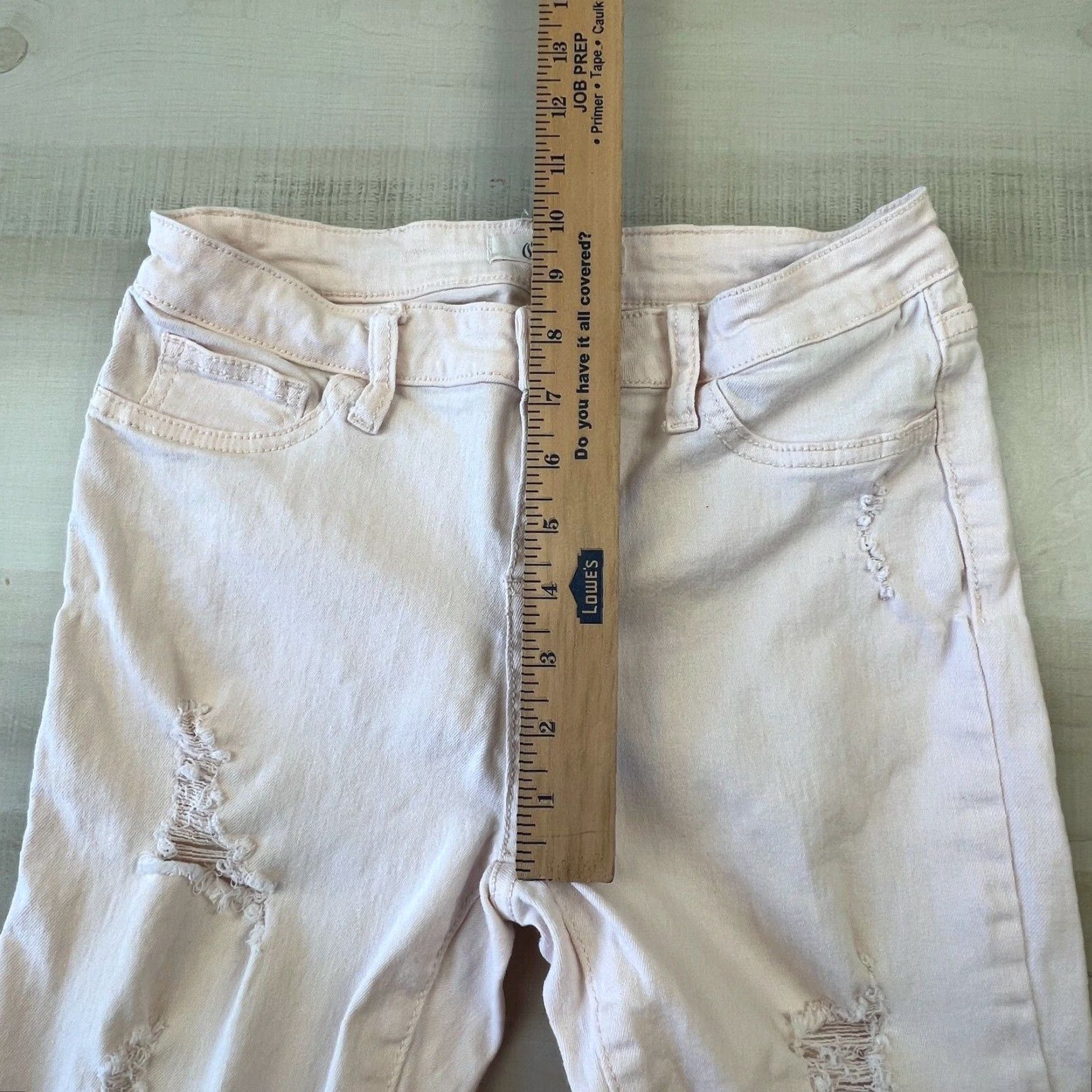 Pinko Cello Womens Blush Pink Distressed Skinny Jeans 9 Juniors Stretch Cotton Blend Mid Rise Size 30" / US 8 / IT 44 - 7 Thumbnail